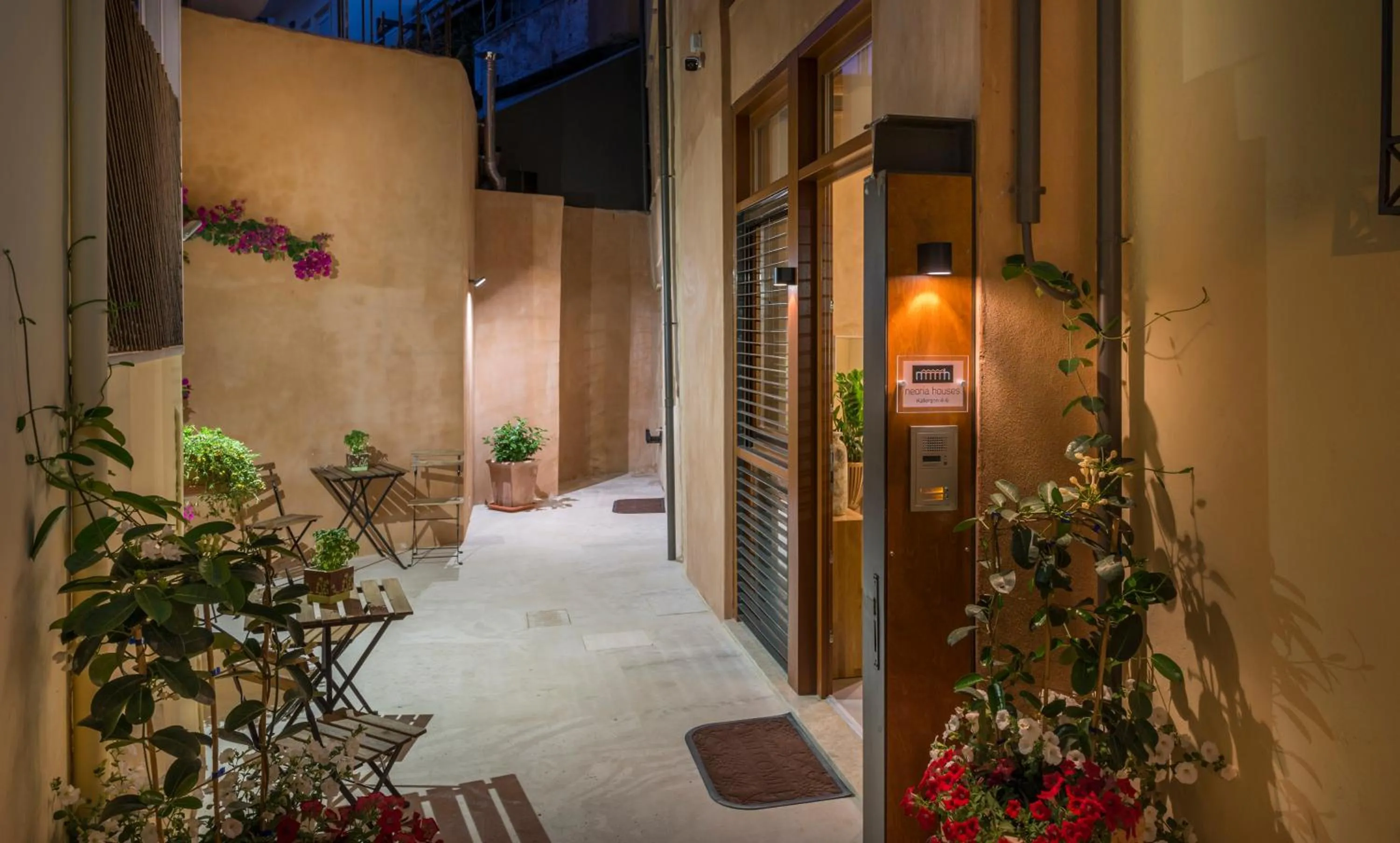 Facade/entrance in Neoria Houses