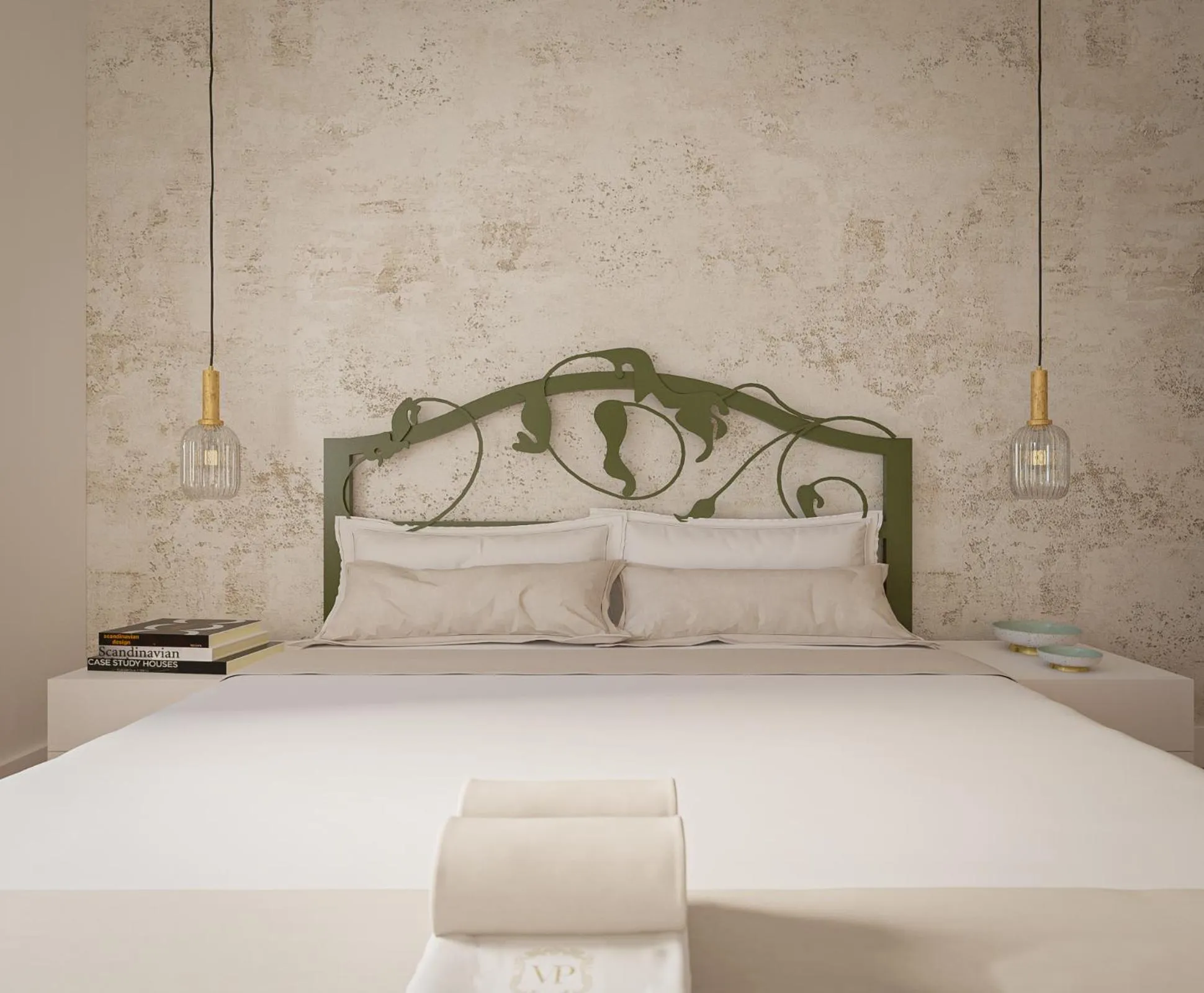 Bed in Vila Perast Boutique Hotel