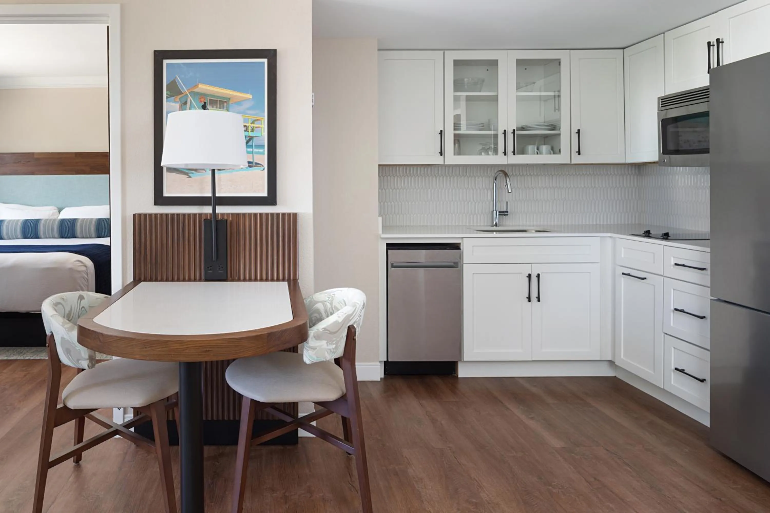 kitchen in The Atlantic Suites on the Ave