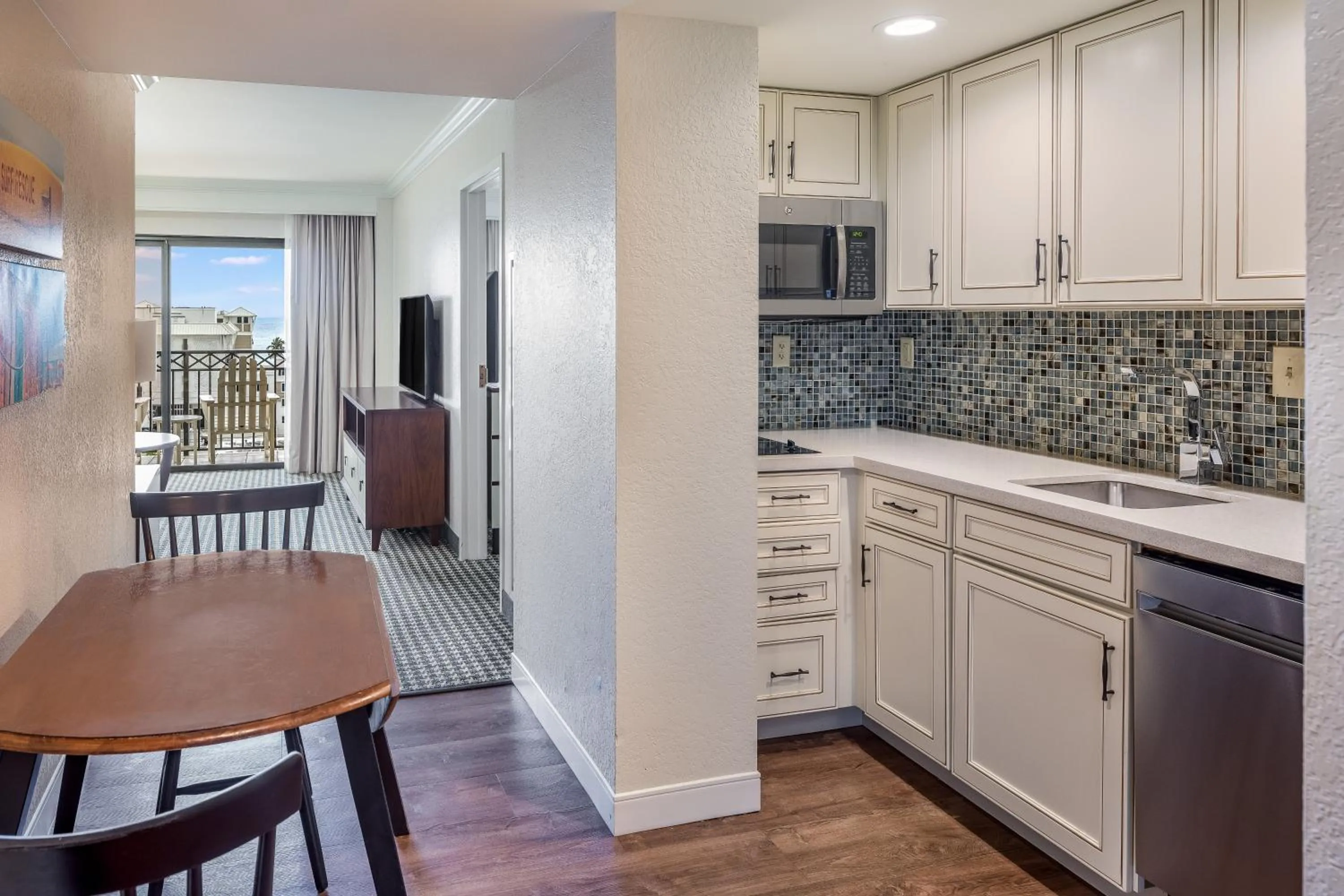 kitchen in The Atlantic Suites on the Ave