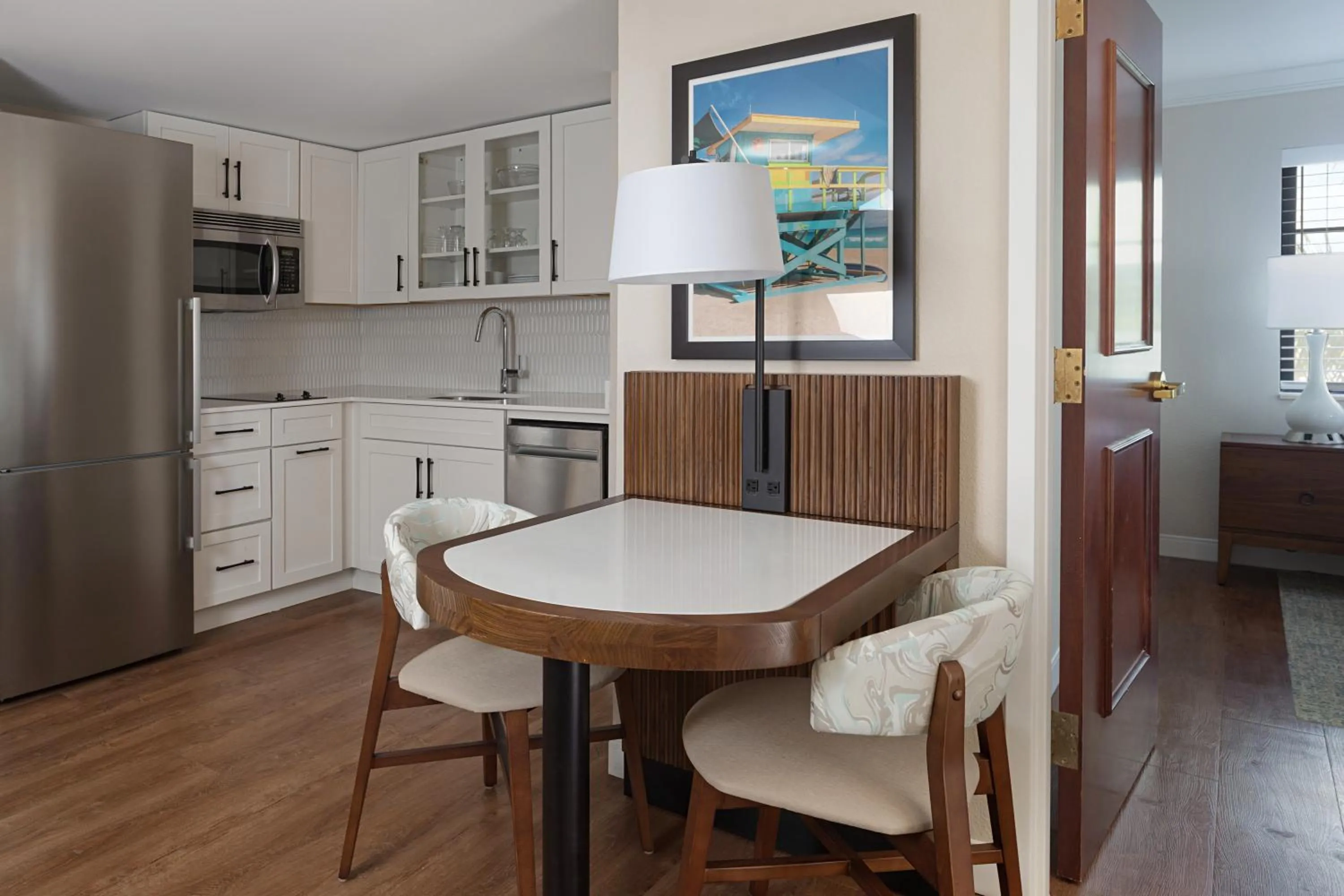 kitchen in The Atlantic Suites on the Ave