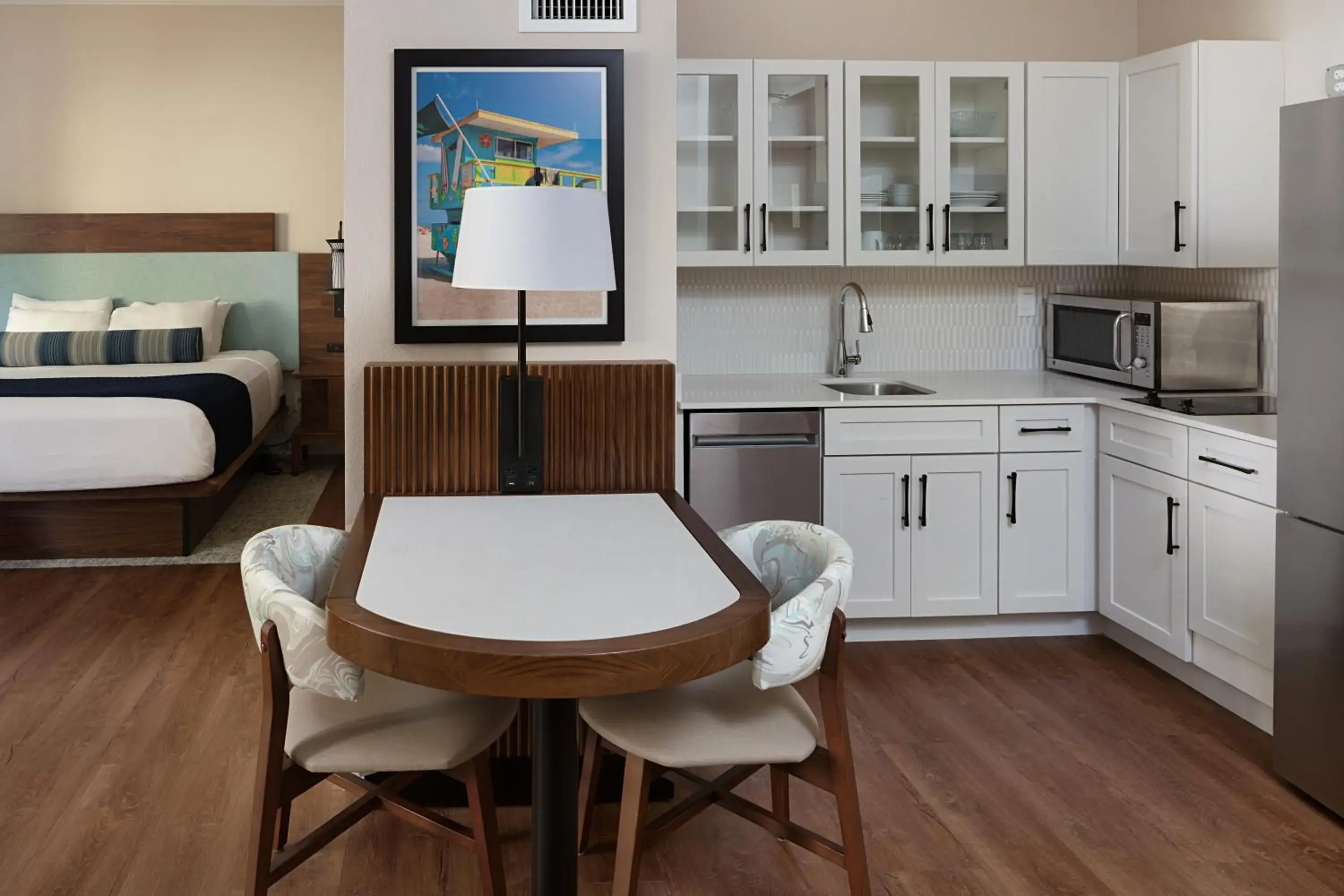 Mobility Accessible King Studio - Standard View in The Atlantic Suites on the Ave Mobility Accessible King Studio - Standard View in The Atlantic Suites on the Ave