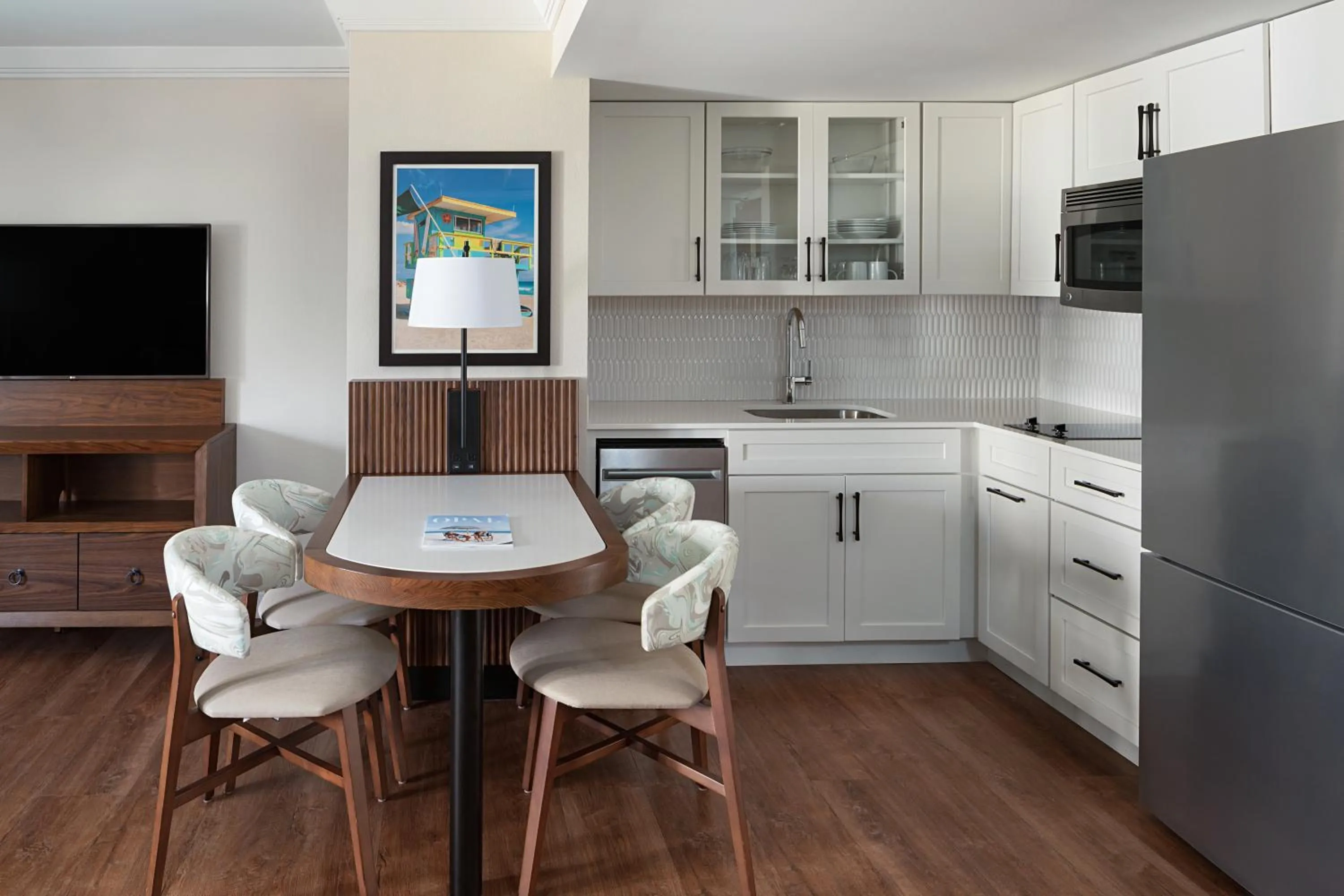 kitchen in The Atlantic Suites on the Ave