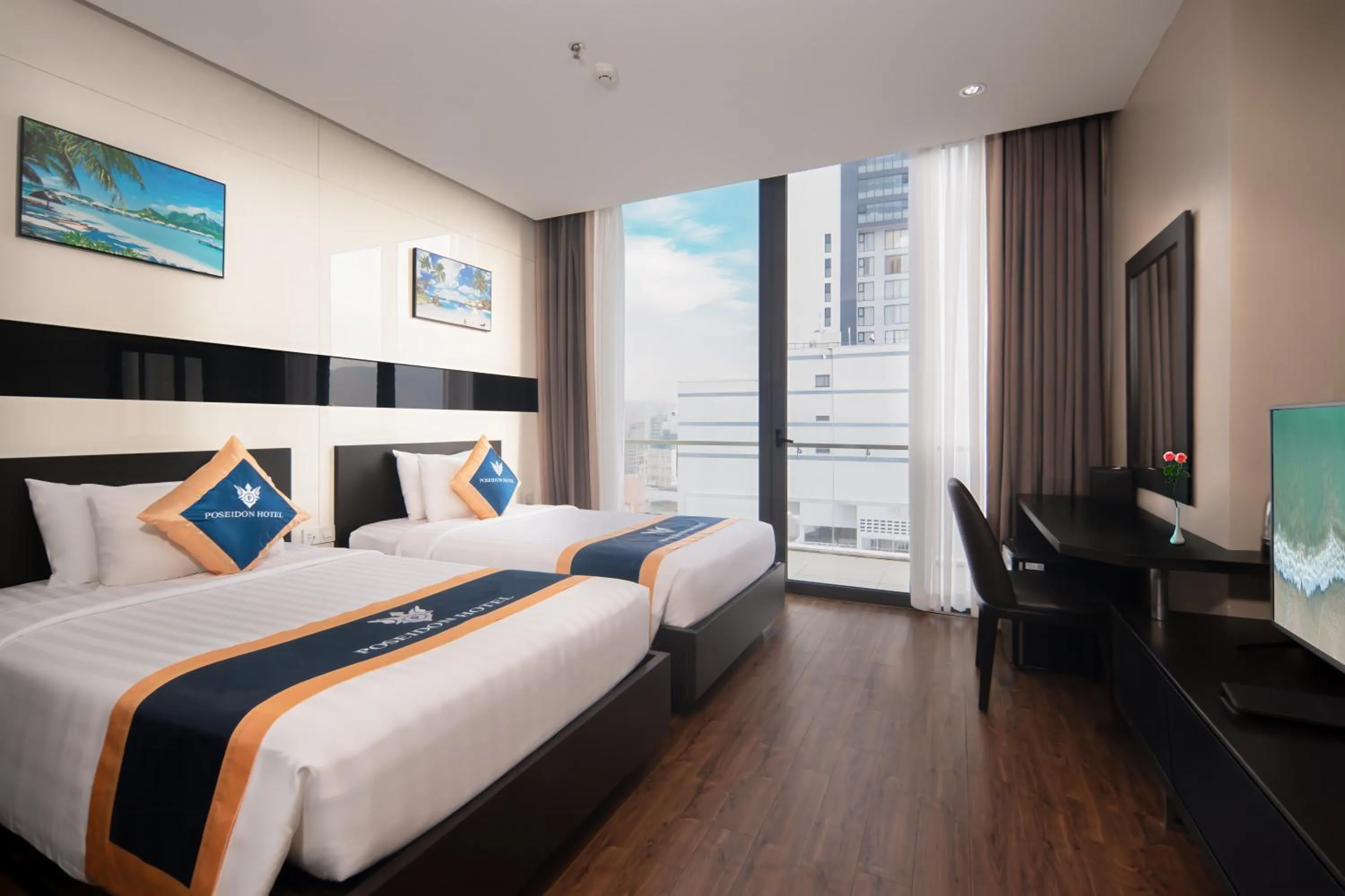 Bed in Poseidon Nha Trang Hotel