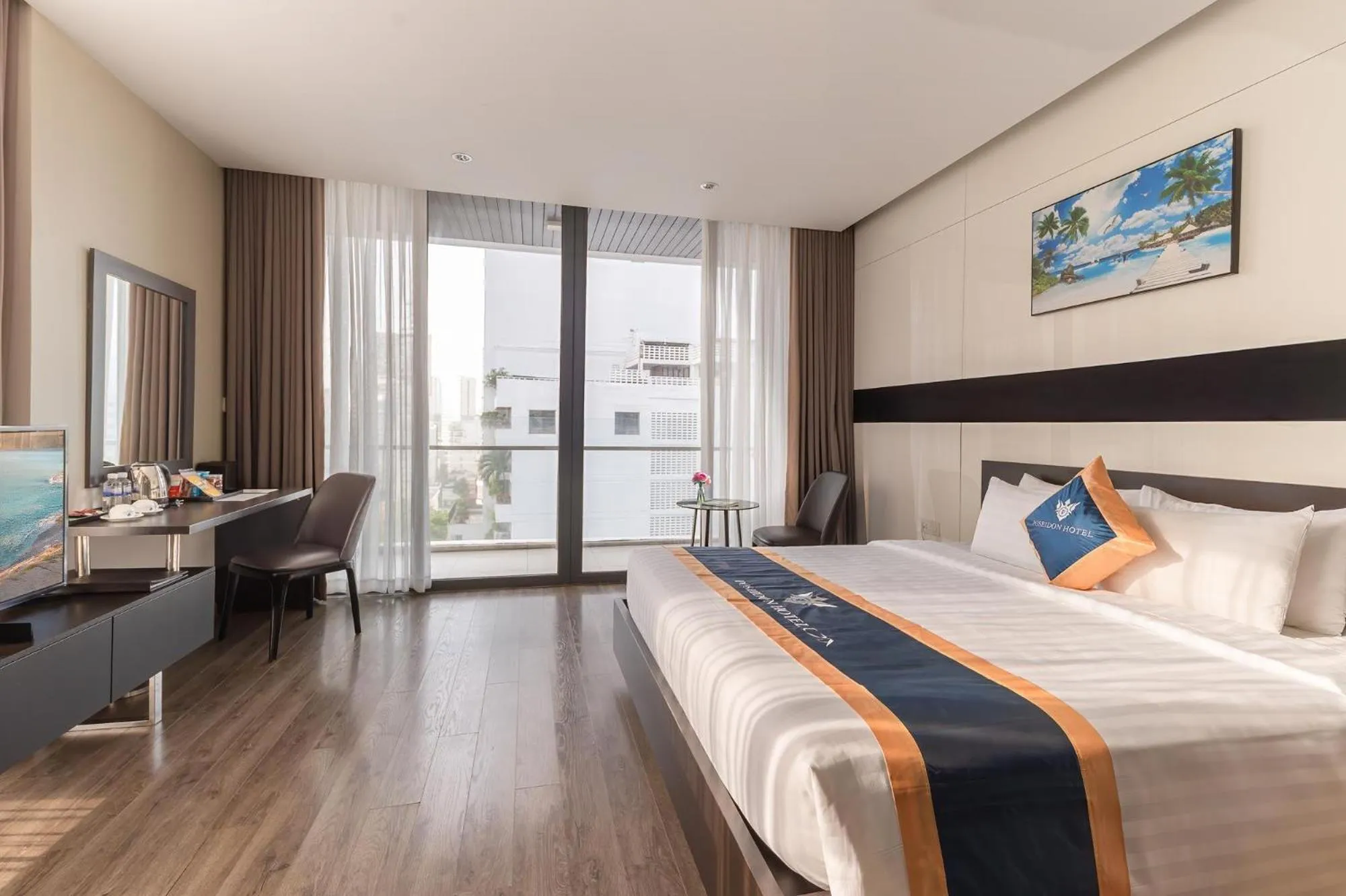 Bed in Poseidon Nha Trang Hotel