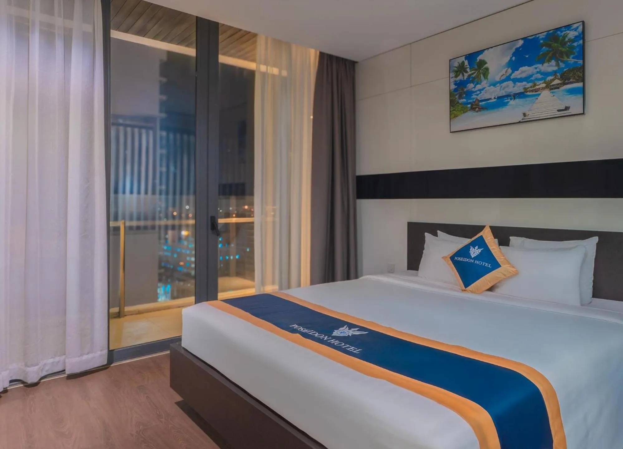 Bed in Poseidon Nha Trang Hotel