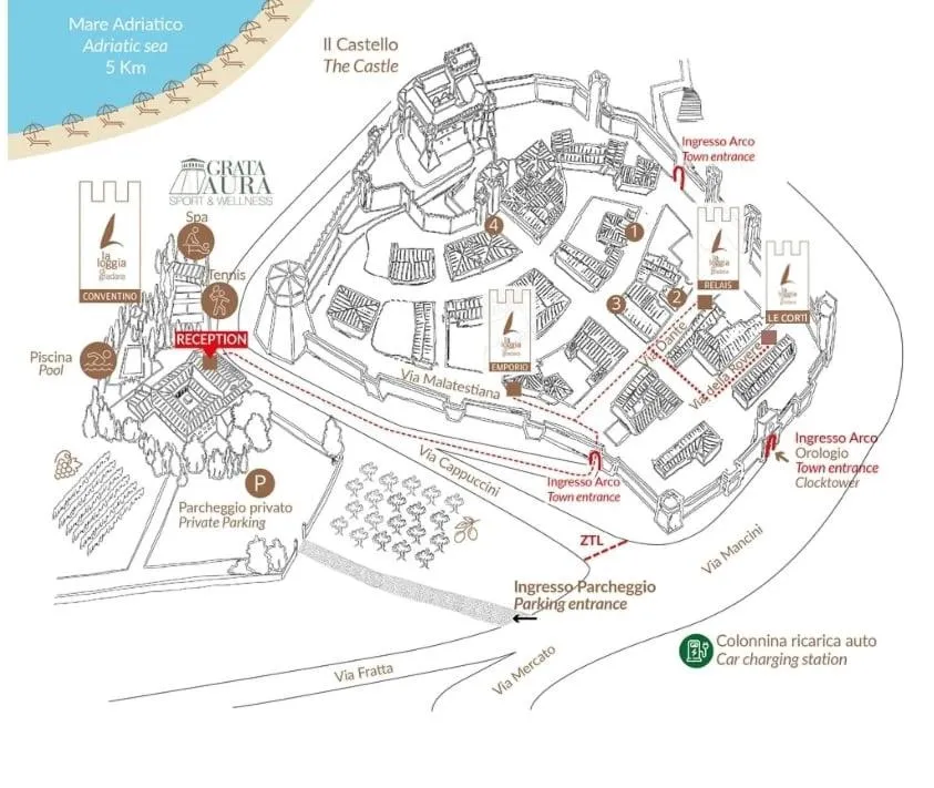 Property logo or sign in La Loggia Historic Resort