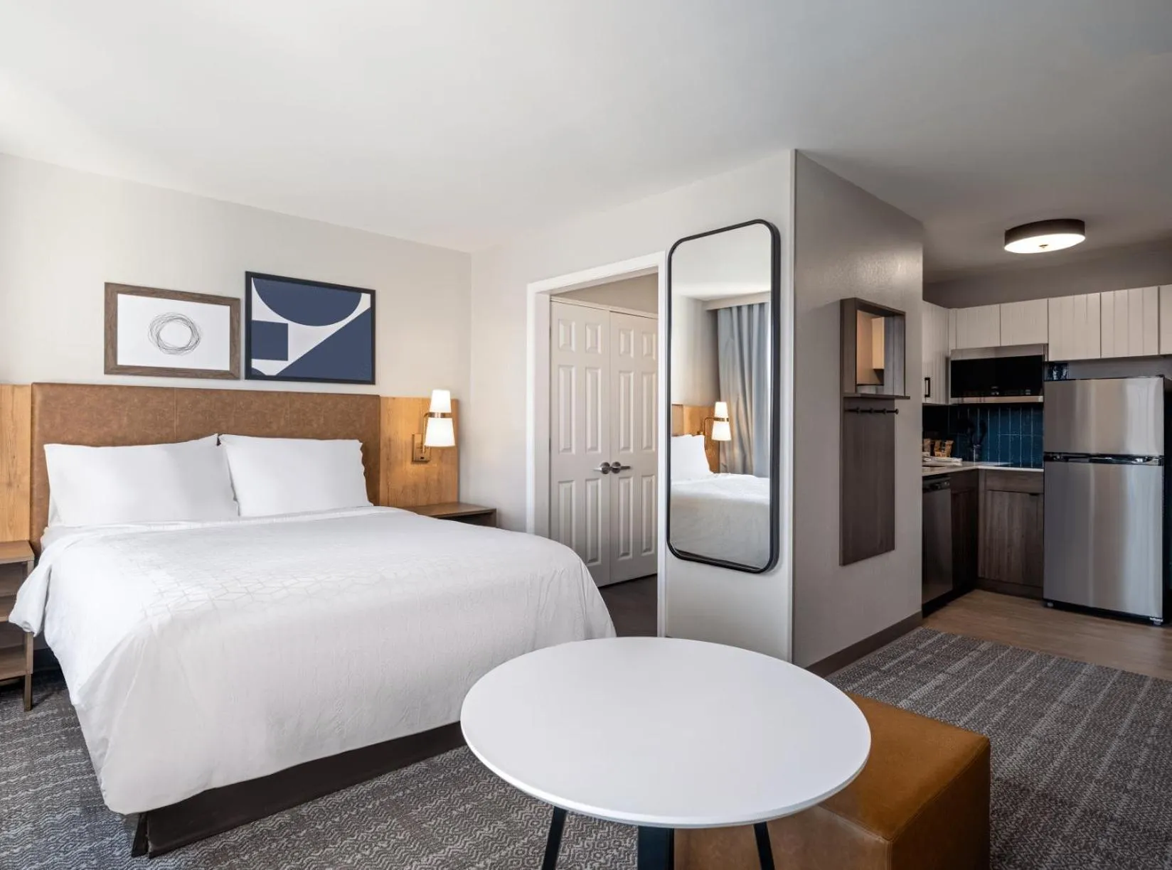 Quiet street view, Bed in Staybridge Suites Rochester University by IHG