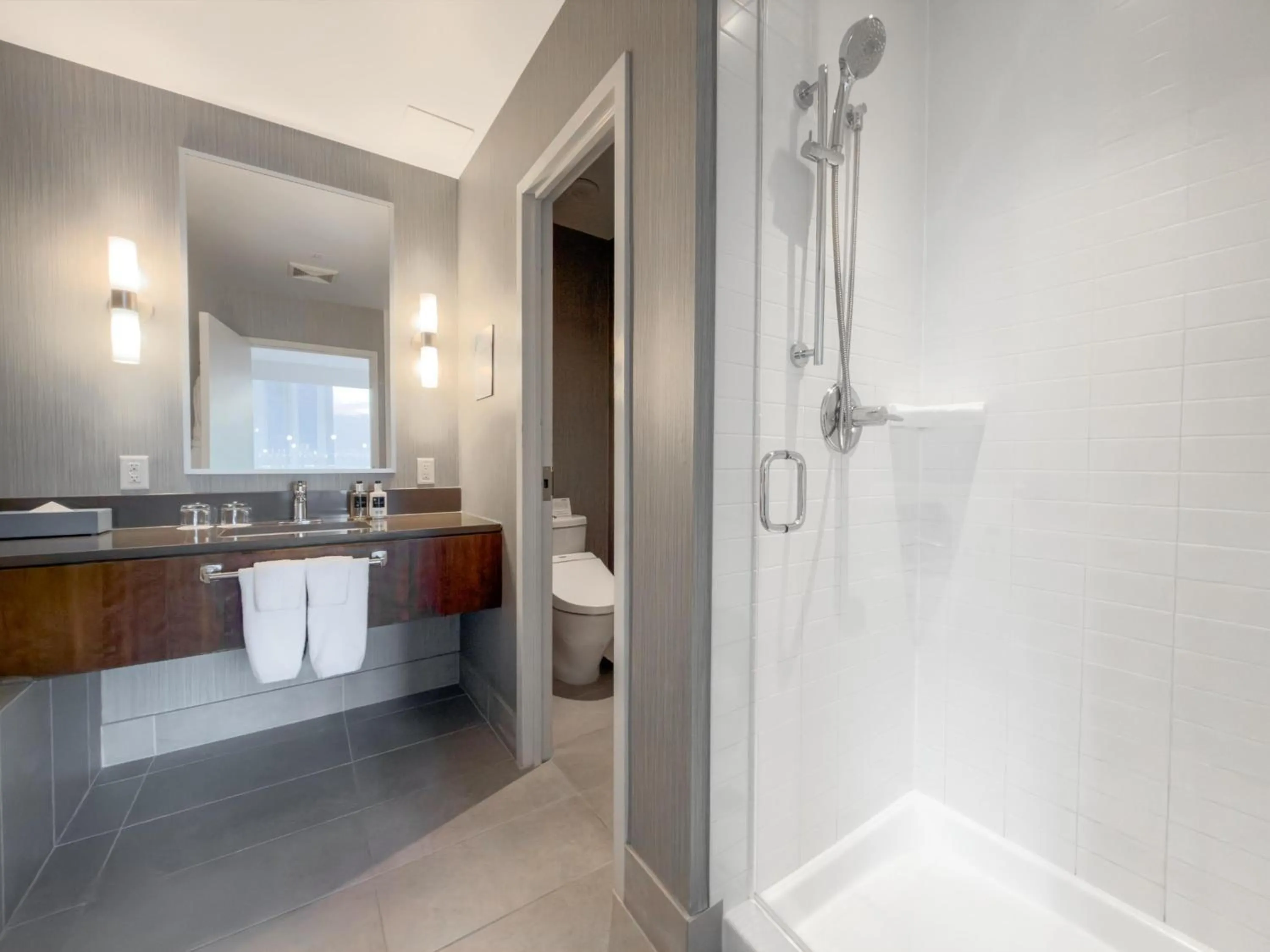 Bathroom in Coast Coal Harbour Vancouver Hotel by APA