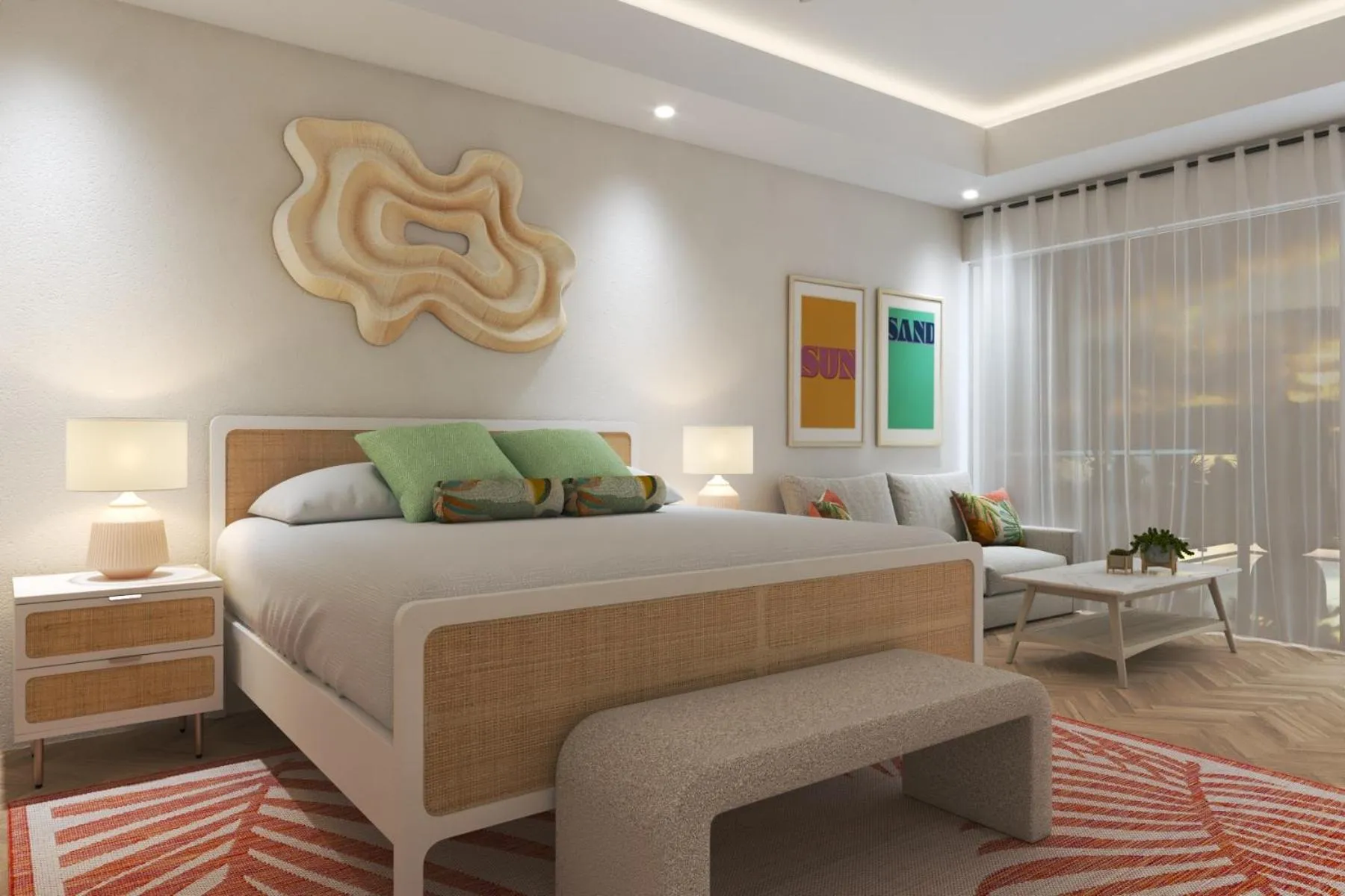 Bed in Bay Gardens Beach Resort & Spa