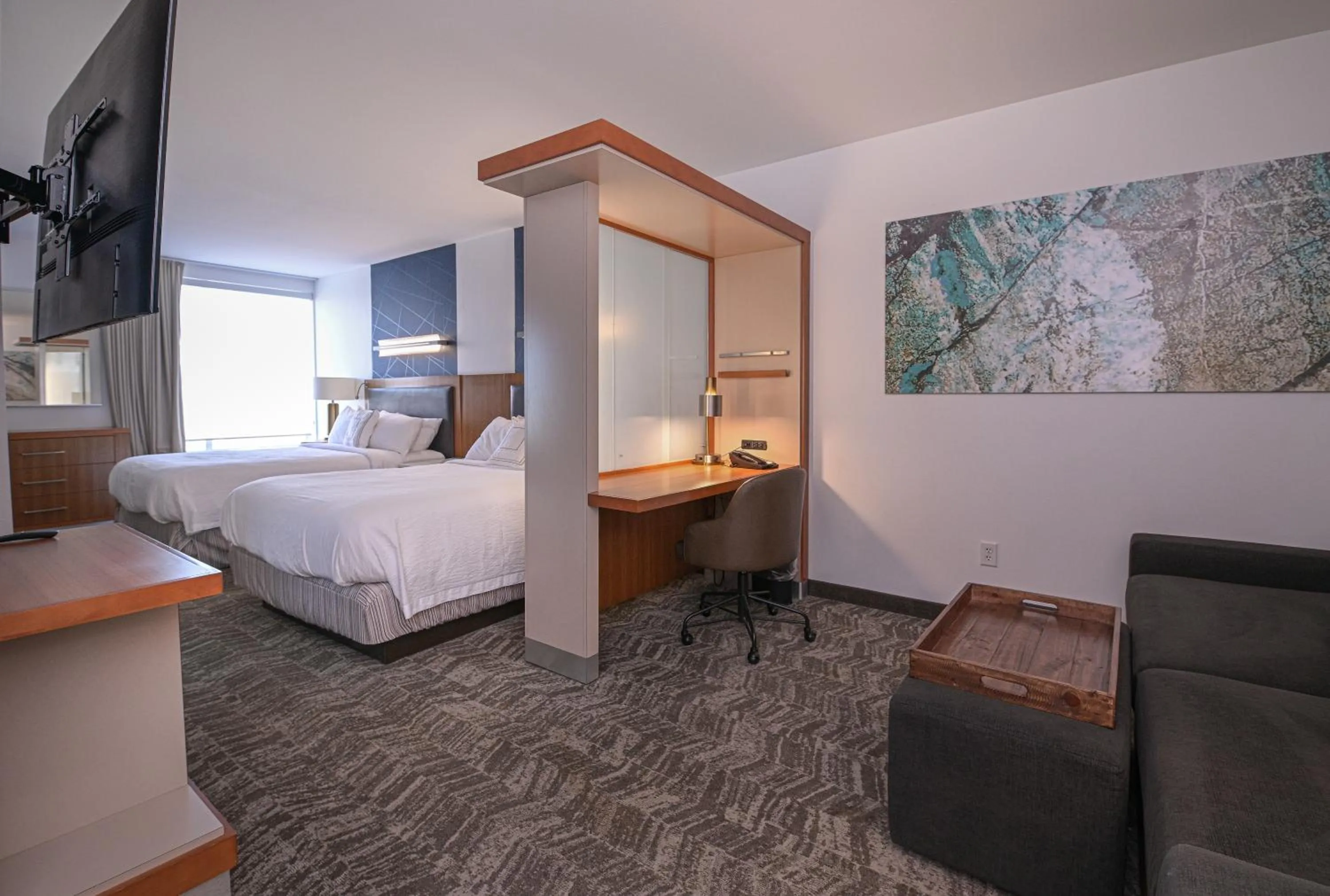 Seating area, Bed in SpringHill Suites by Marriott Grand Forks