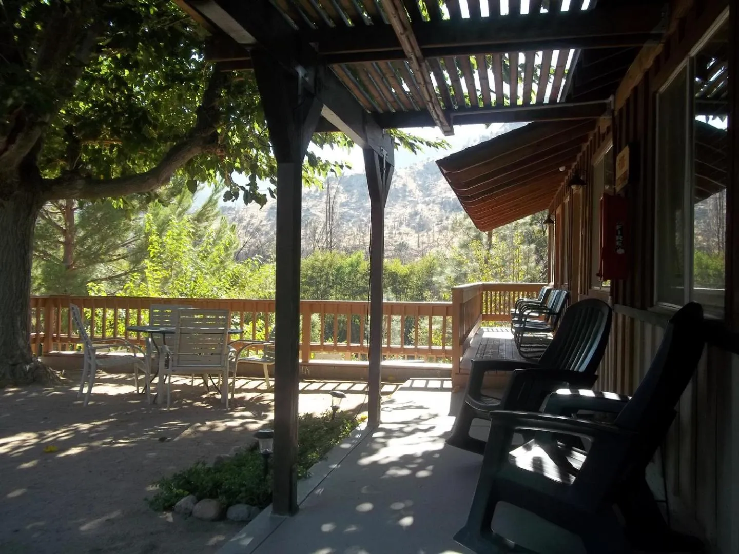 Patio in Sequoia Lodge