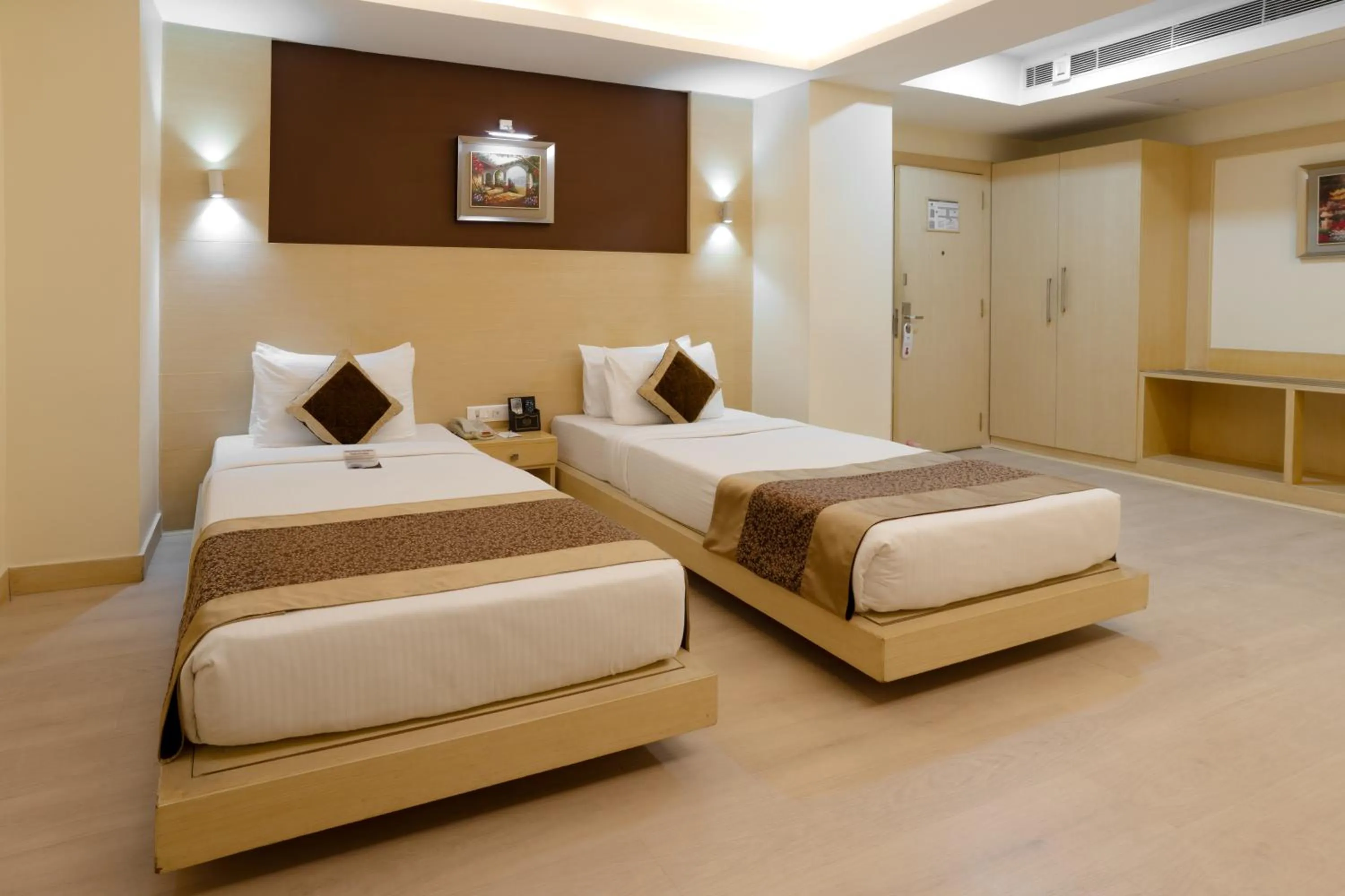Bed in Hotel Patliputra Continental
