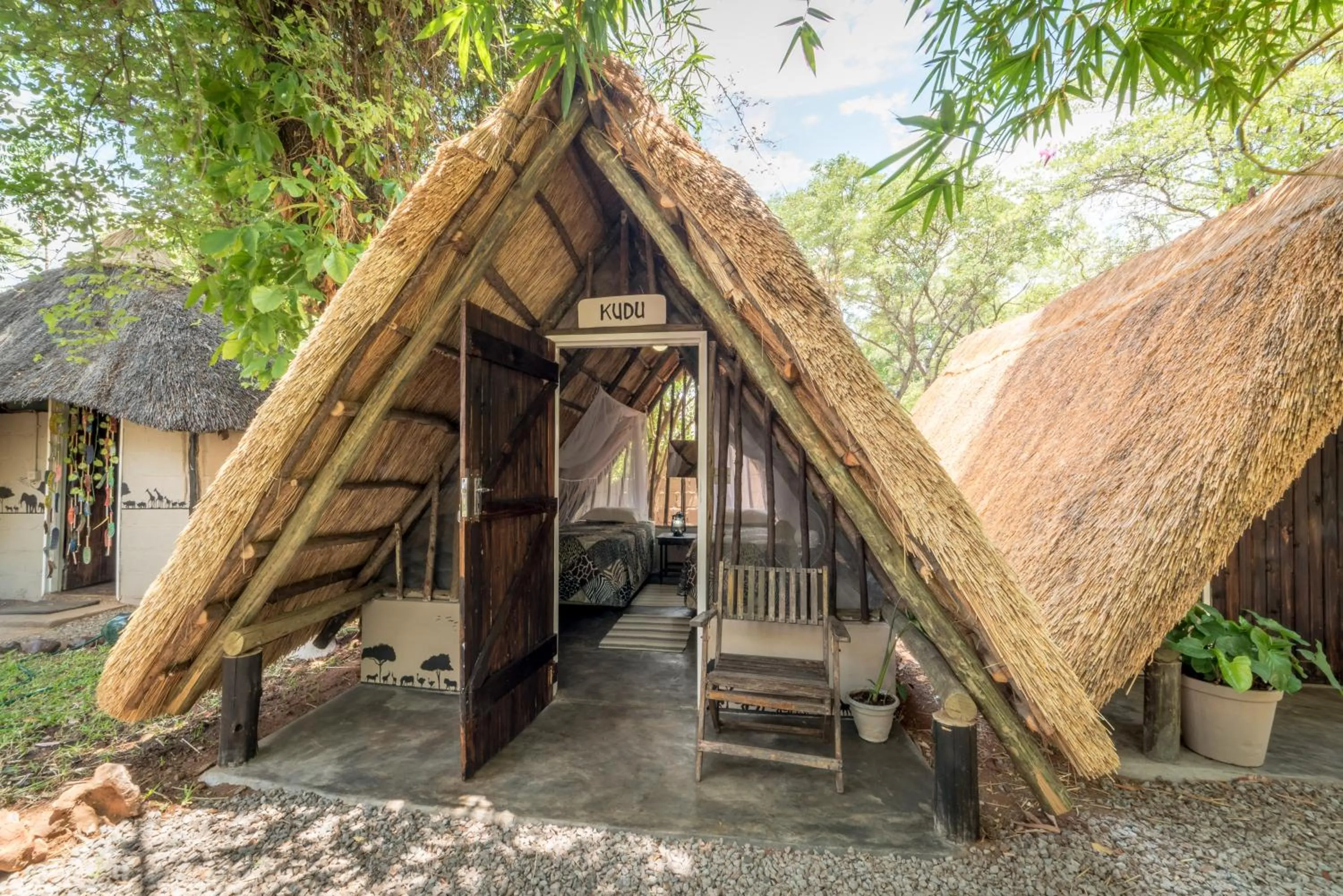 Facade/entrance in Victoria Falls Backpackers Lodge