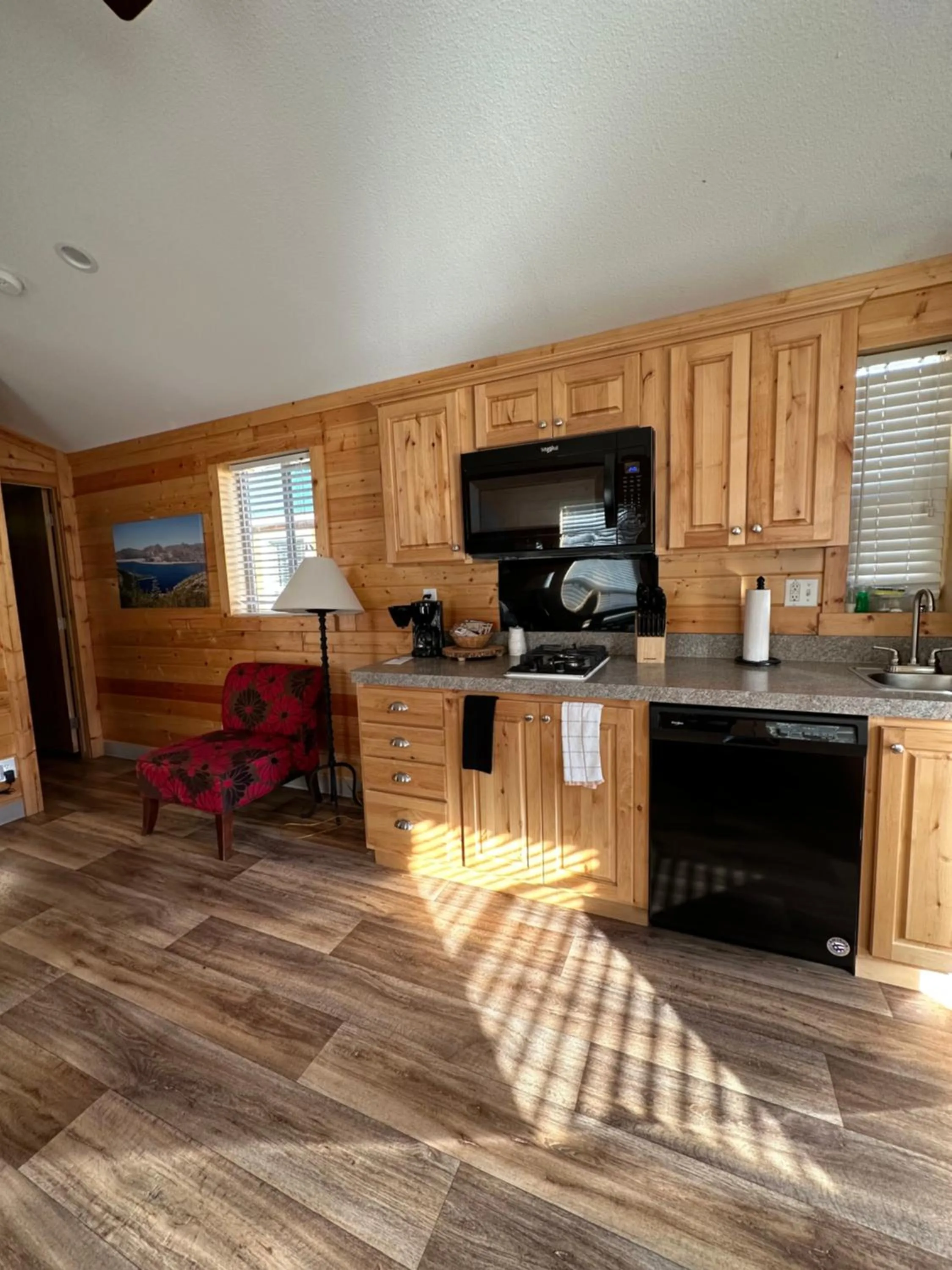 Kitchen or kitchenette in Packwood Lodge & Cabins