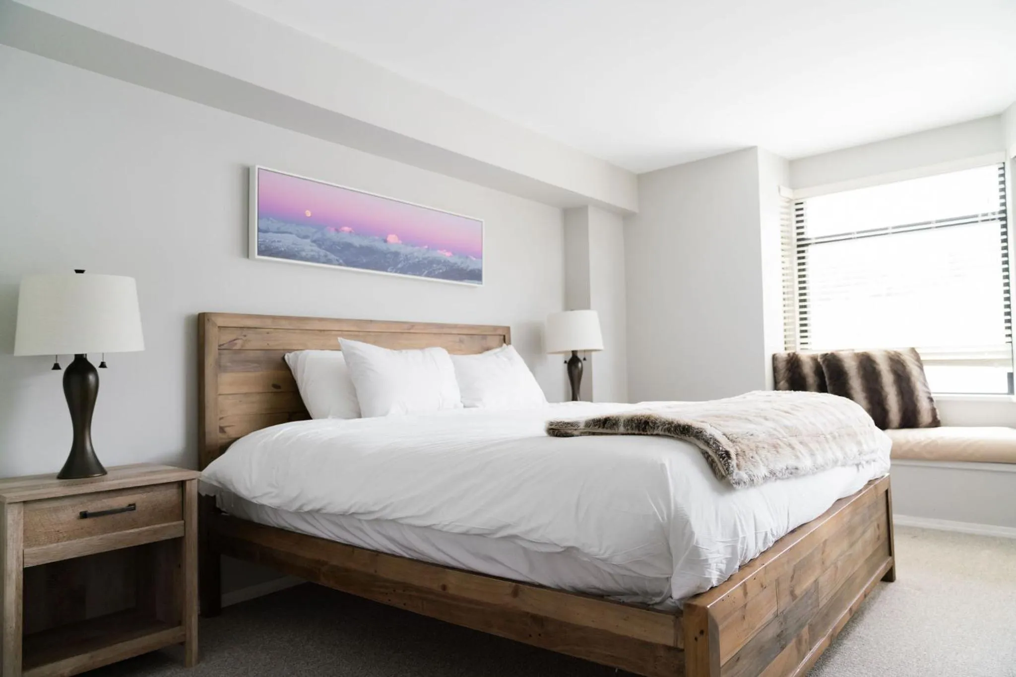 Bed in Gibbons Life Accommodations