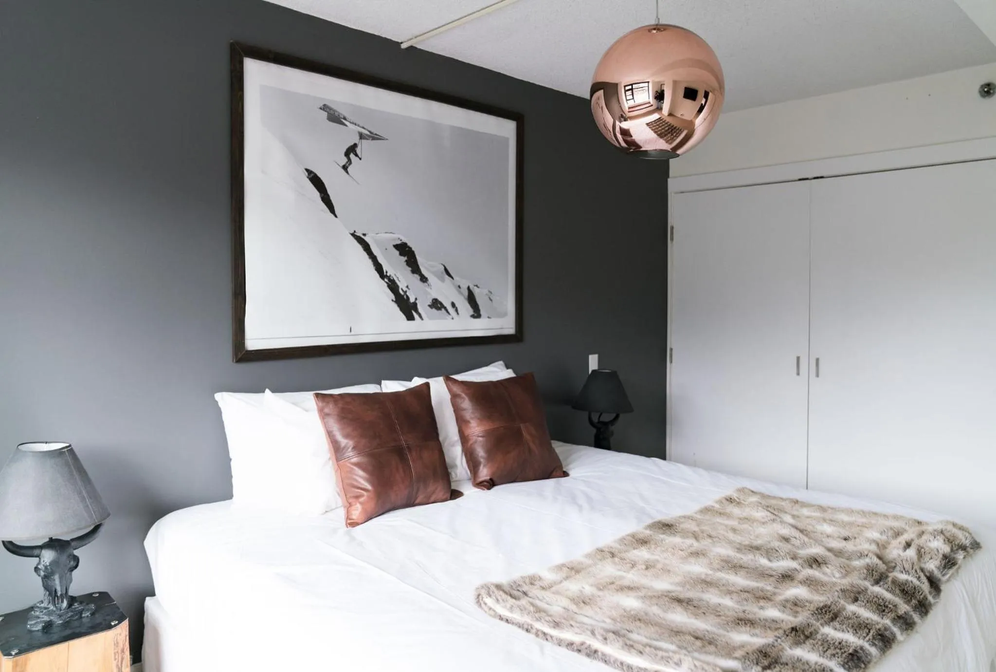 Bed in Gibbons Life Accommodations