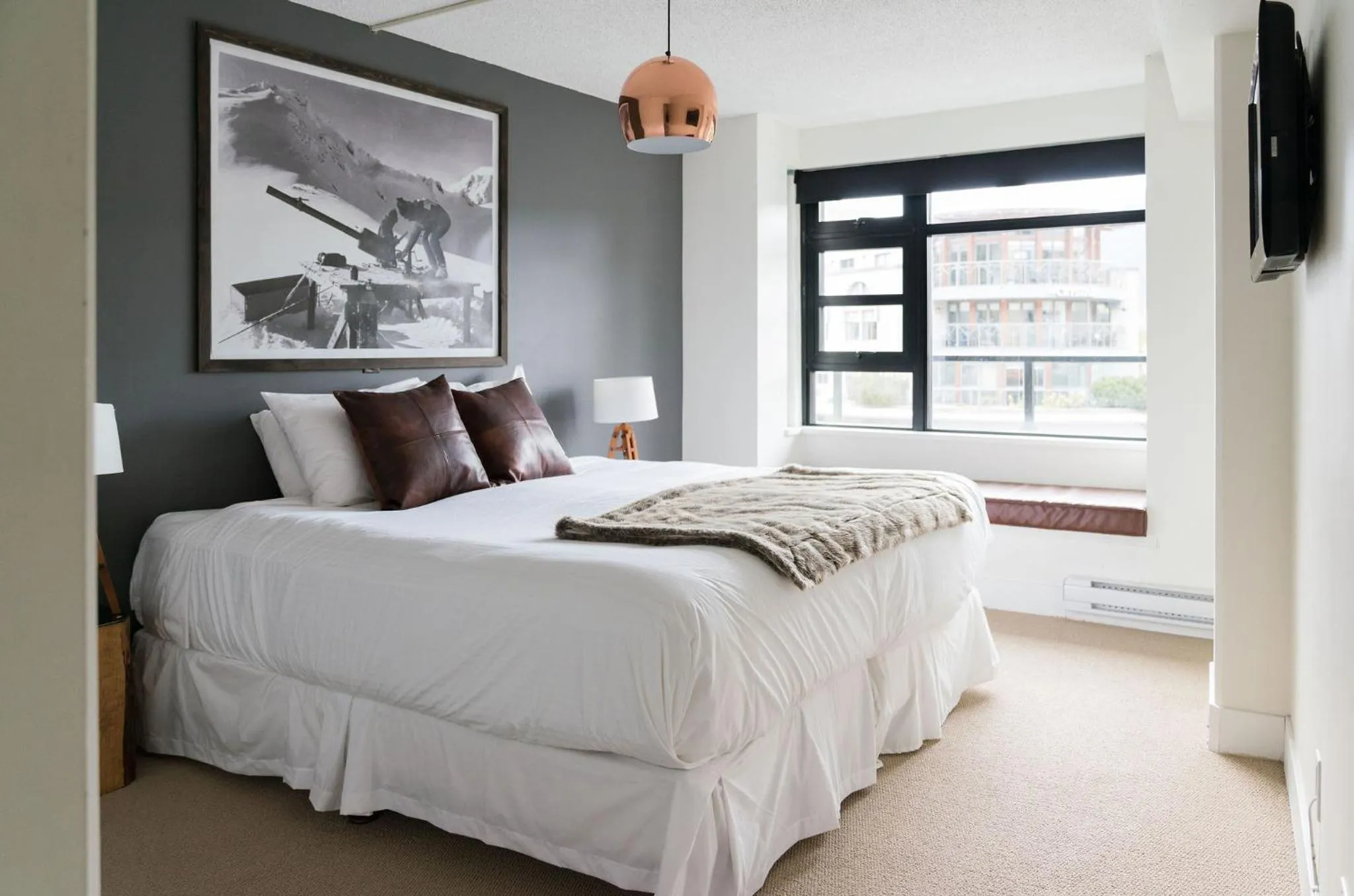 Bed in Gibbons Life Accommodations