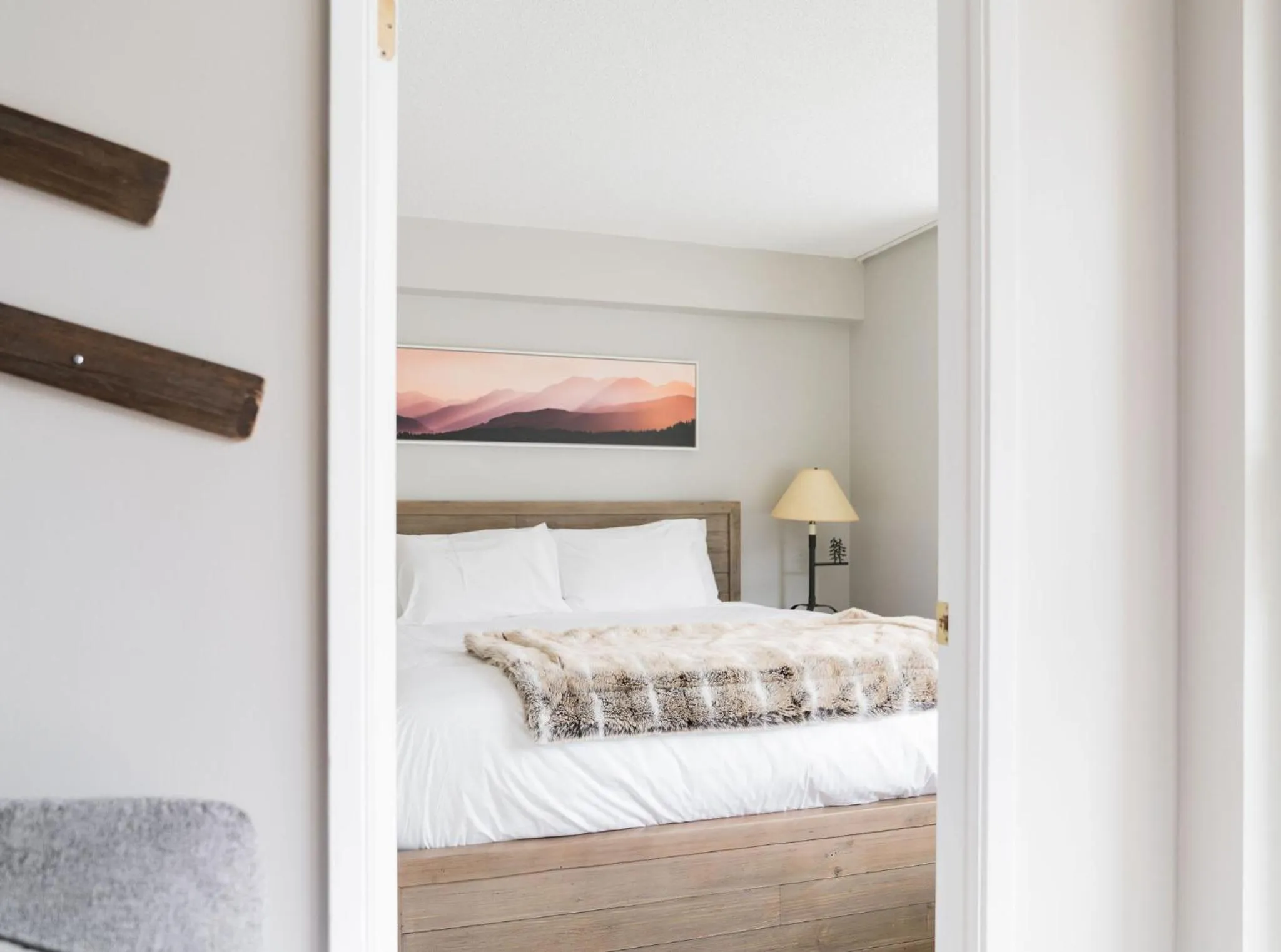 Bed in Gibbons Life Accommodations