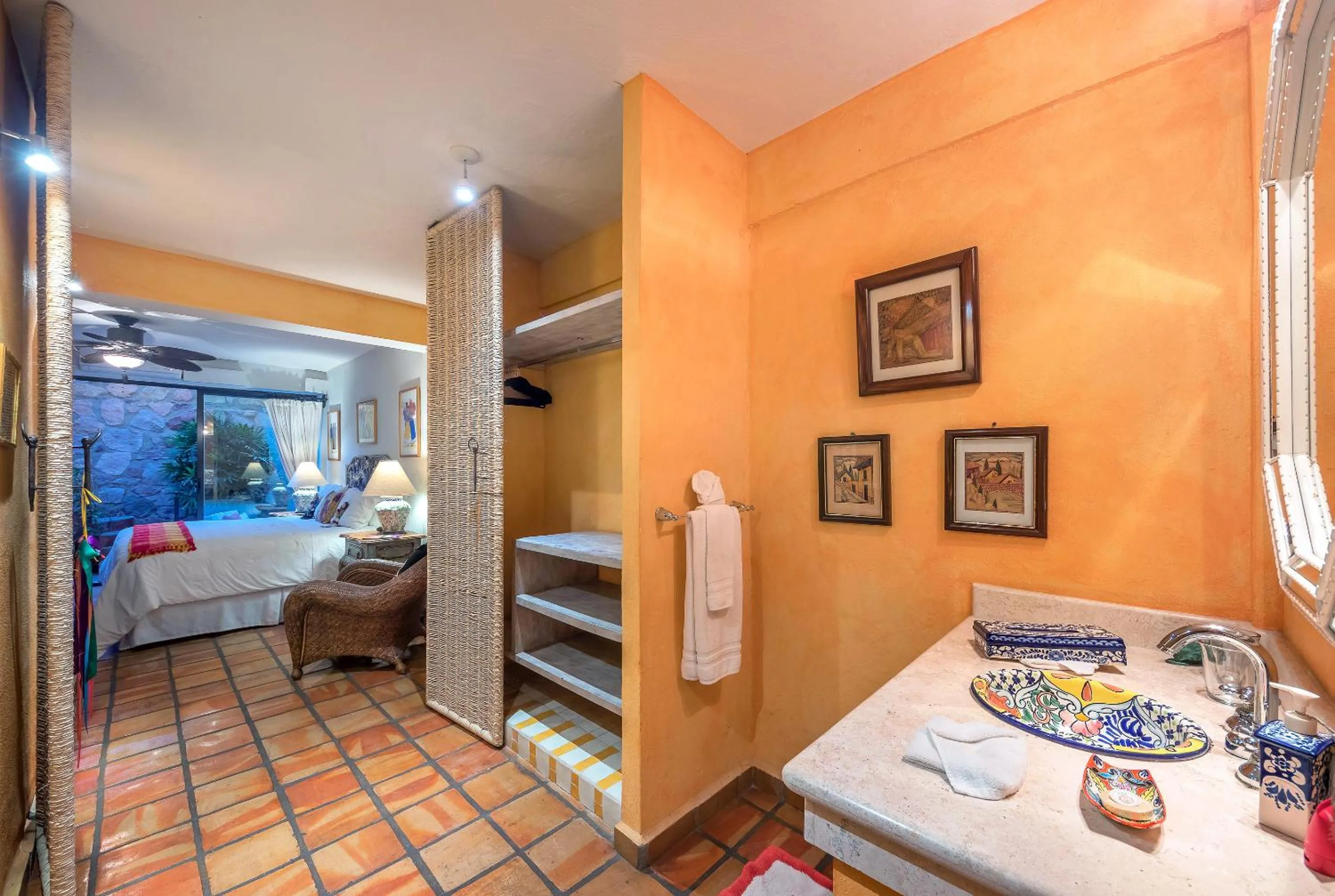 Bathroom, Bed in Villa Lola - Adults Only