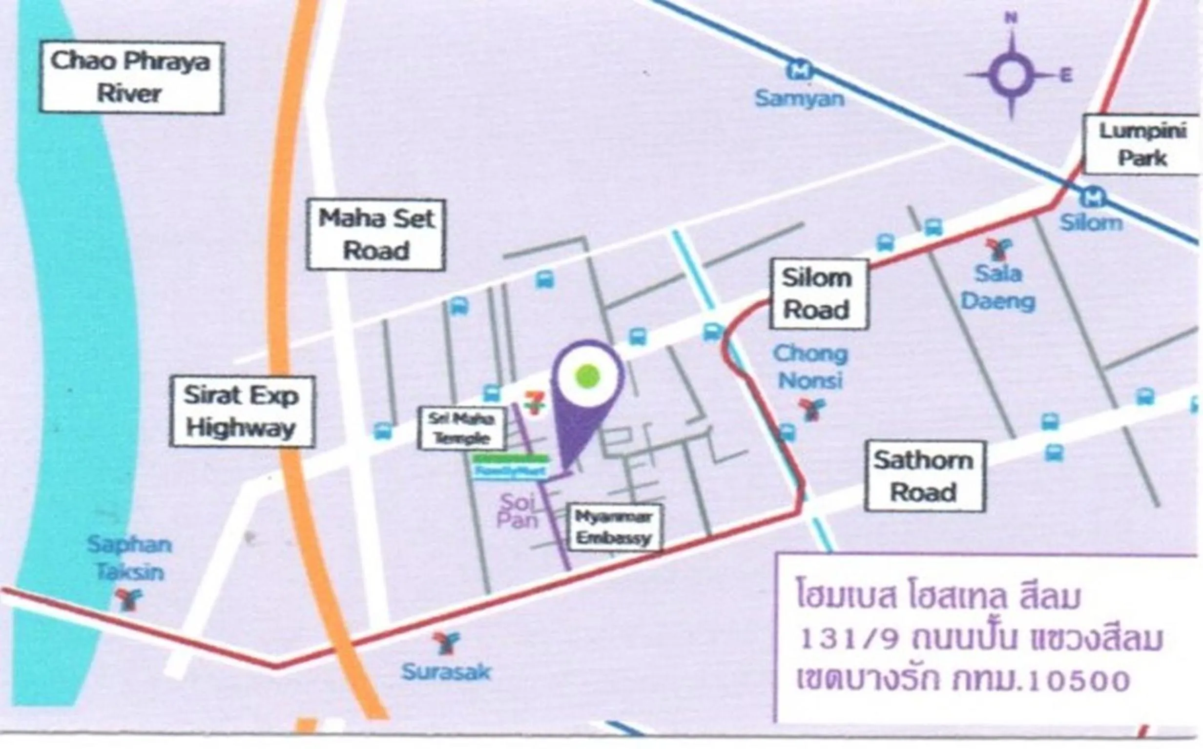Location in Home Base Hostel