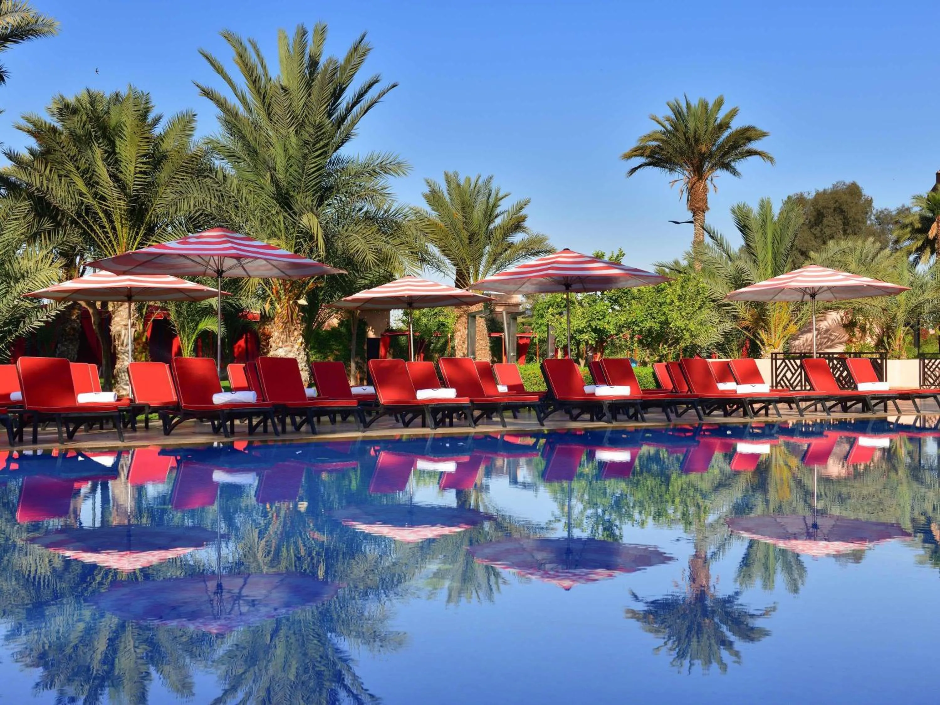 Pool view in Mövenpick Hotel Mansour Eddahbi Marrakech