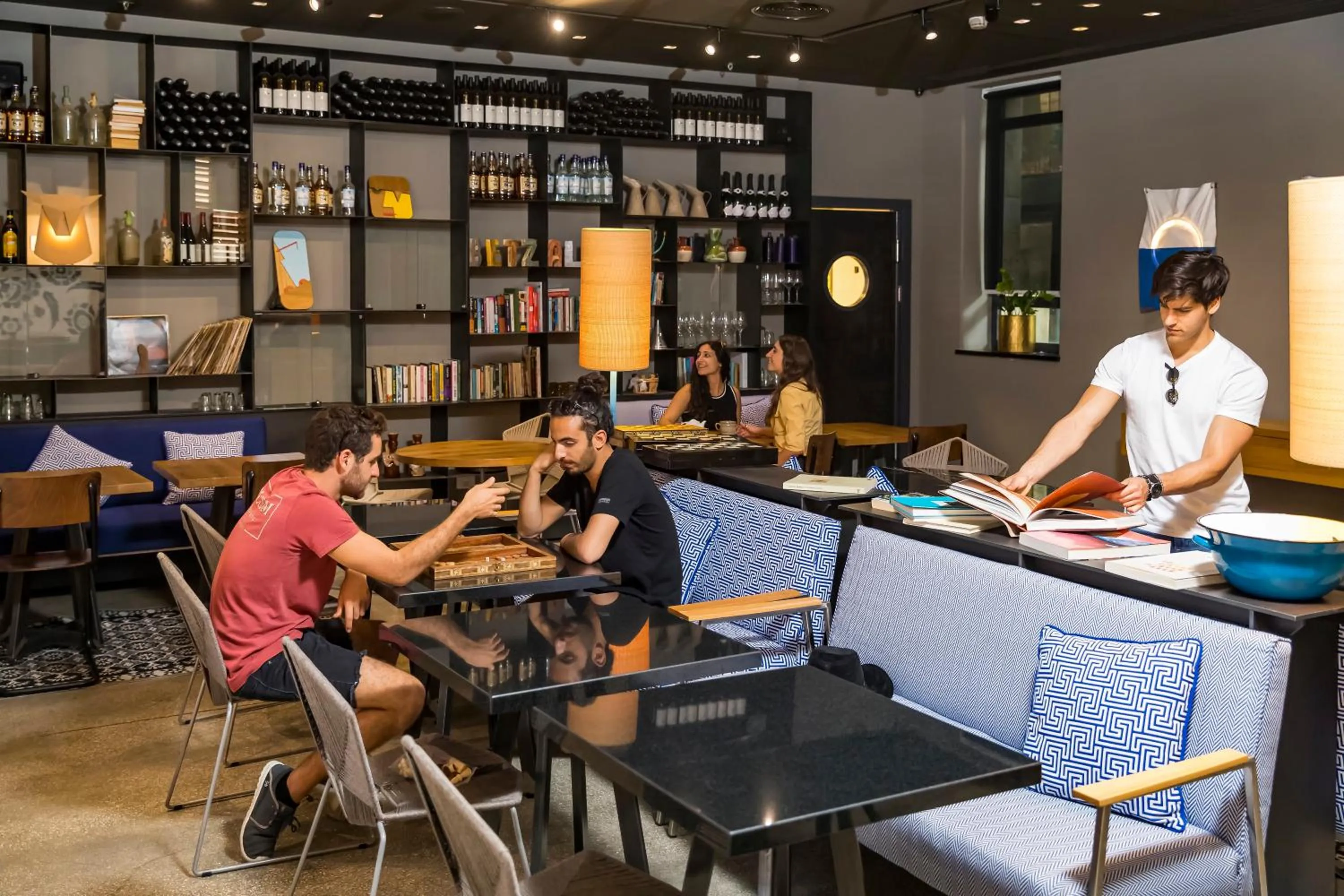 Communal lounge/ TV room in Bezalel Hotel - an Atlas Boutique Hotel