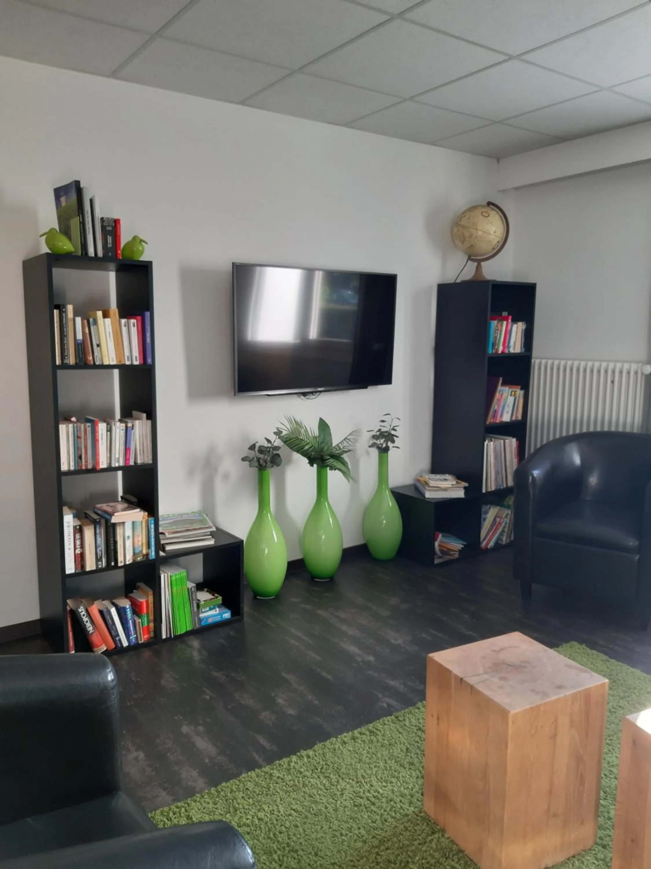 Communal lounge/ TV room in Nyon Hostel