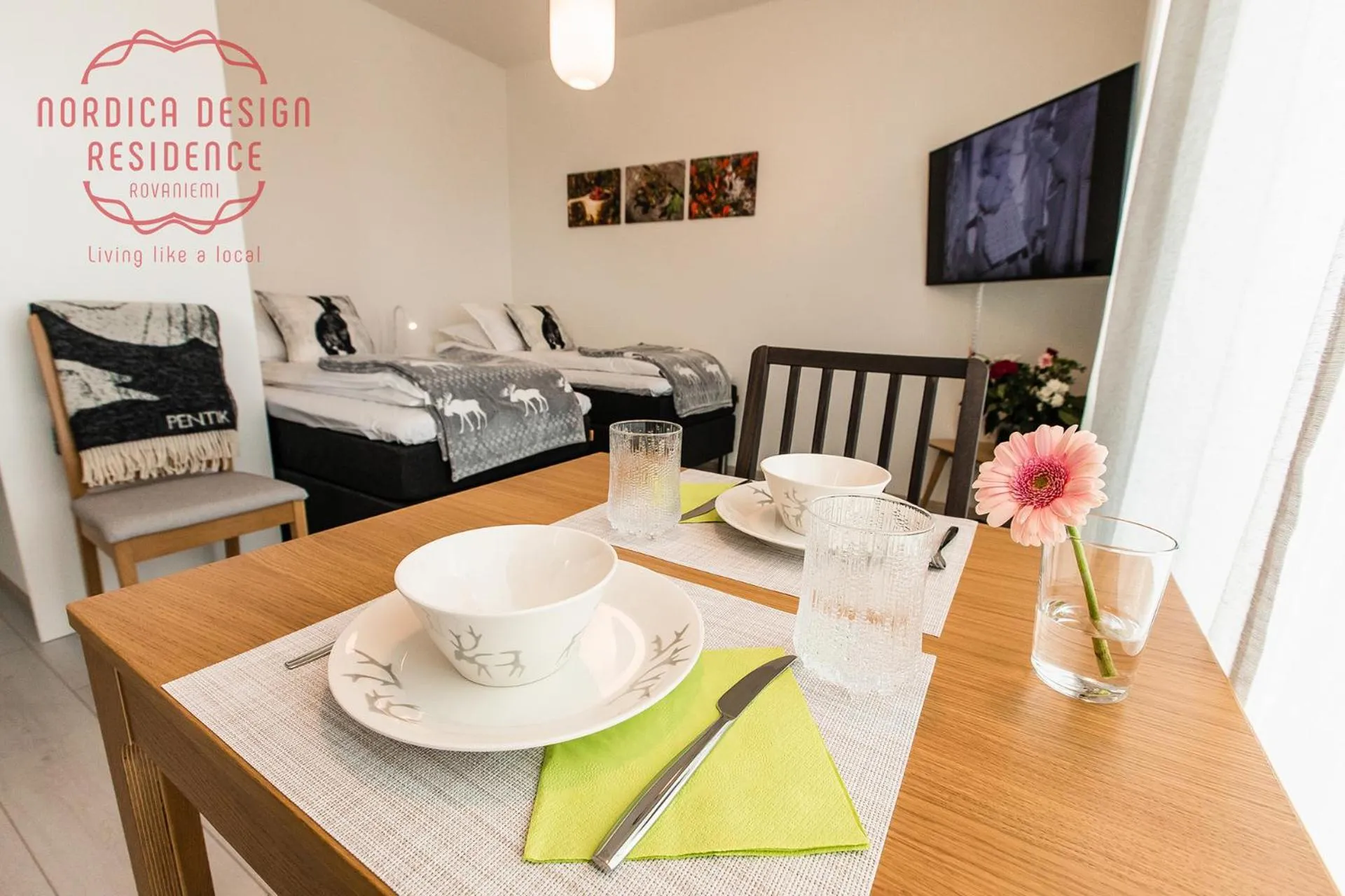 Bed in Nordica Design Residence Rovaniemi