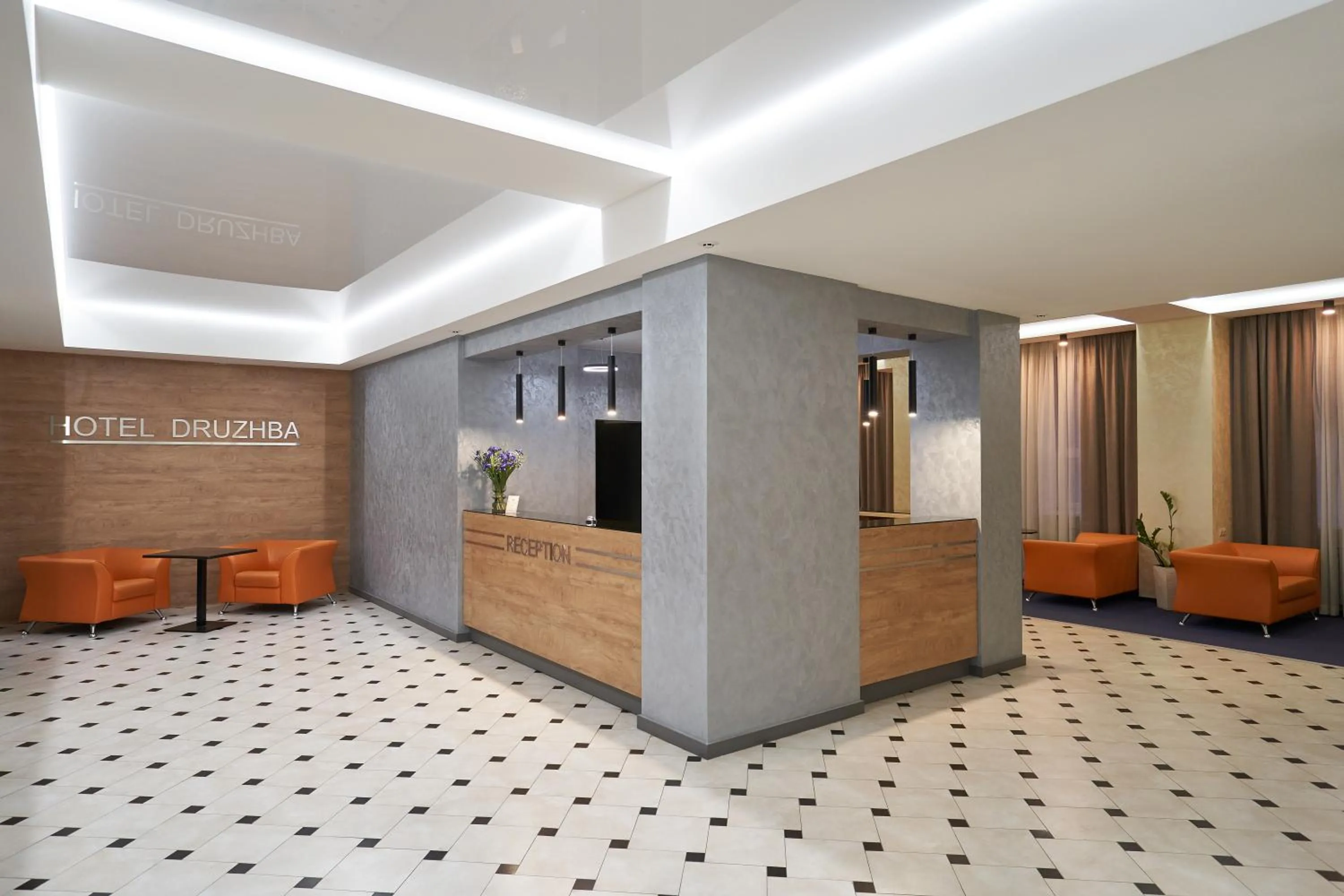 Lobby or reception in Hotel Druzhba