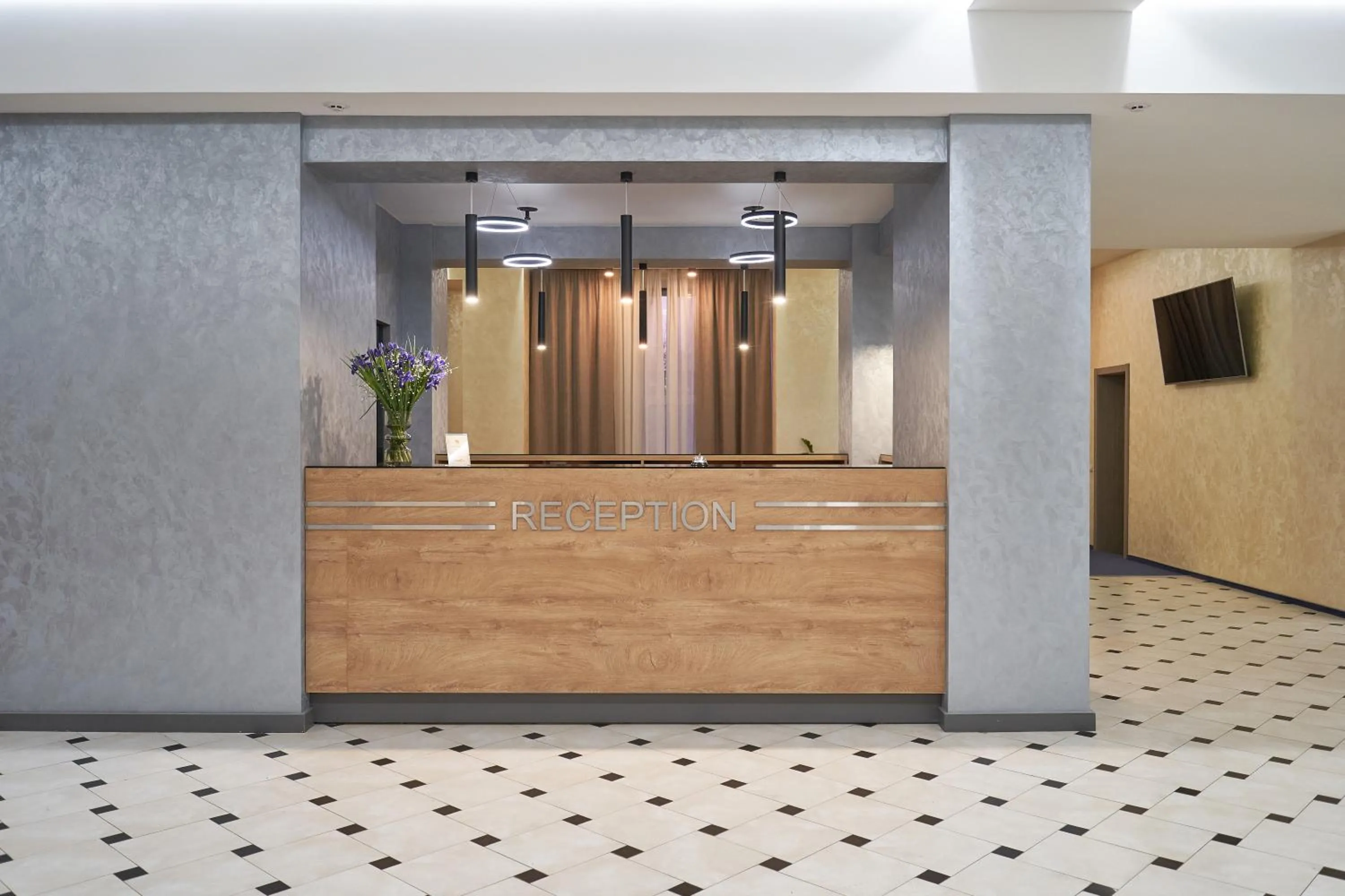 Lobby or reception in Hotel Druzhba