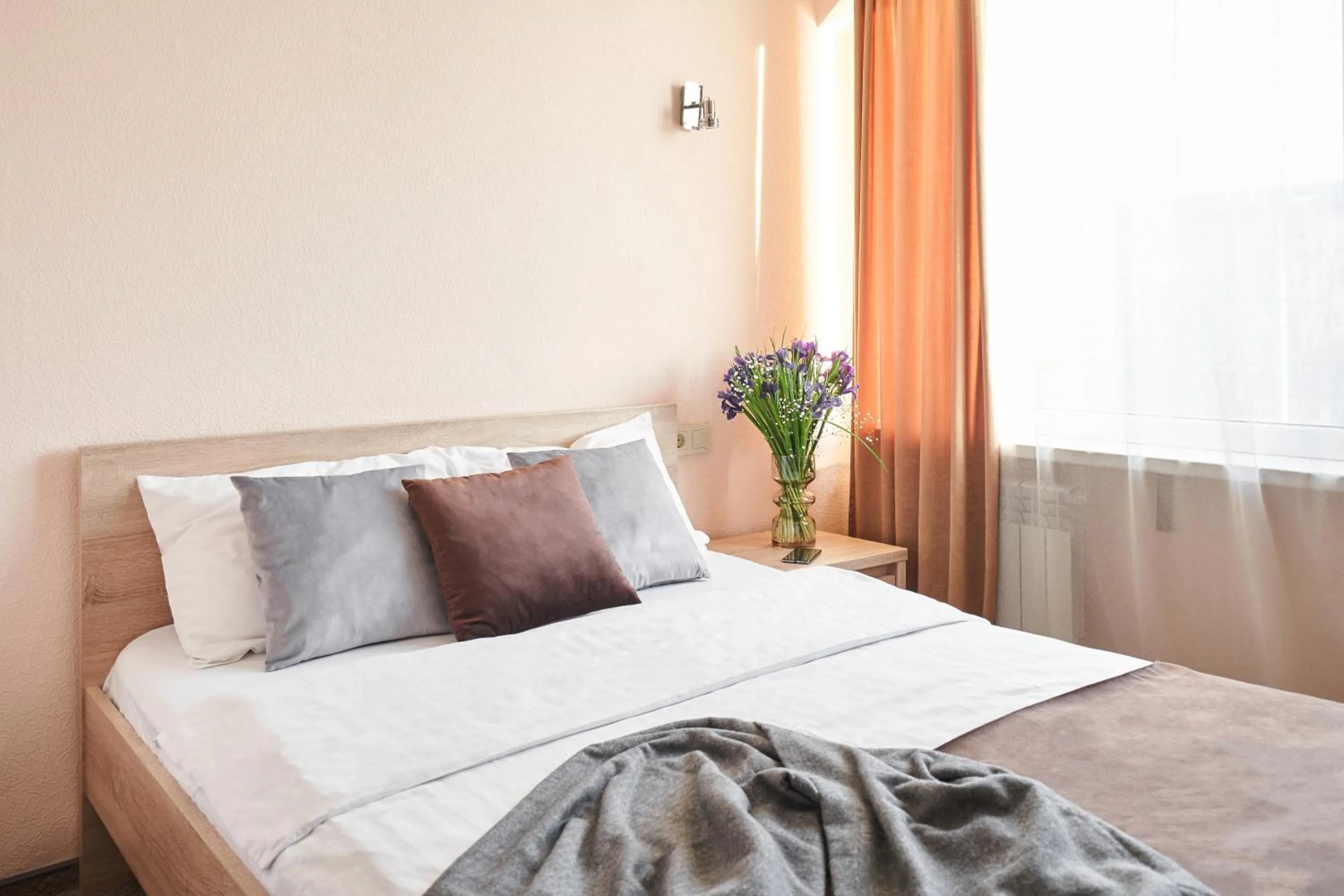 Bed in Hotel Druzhba