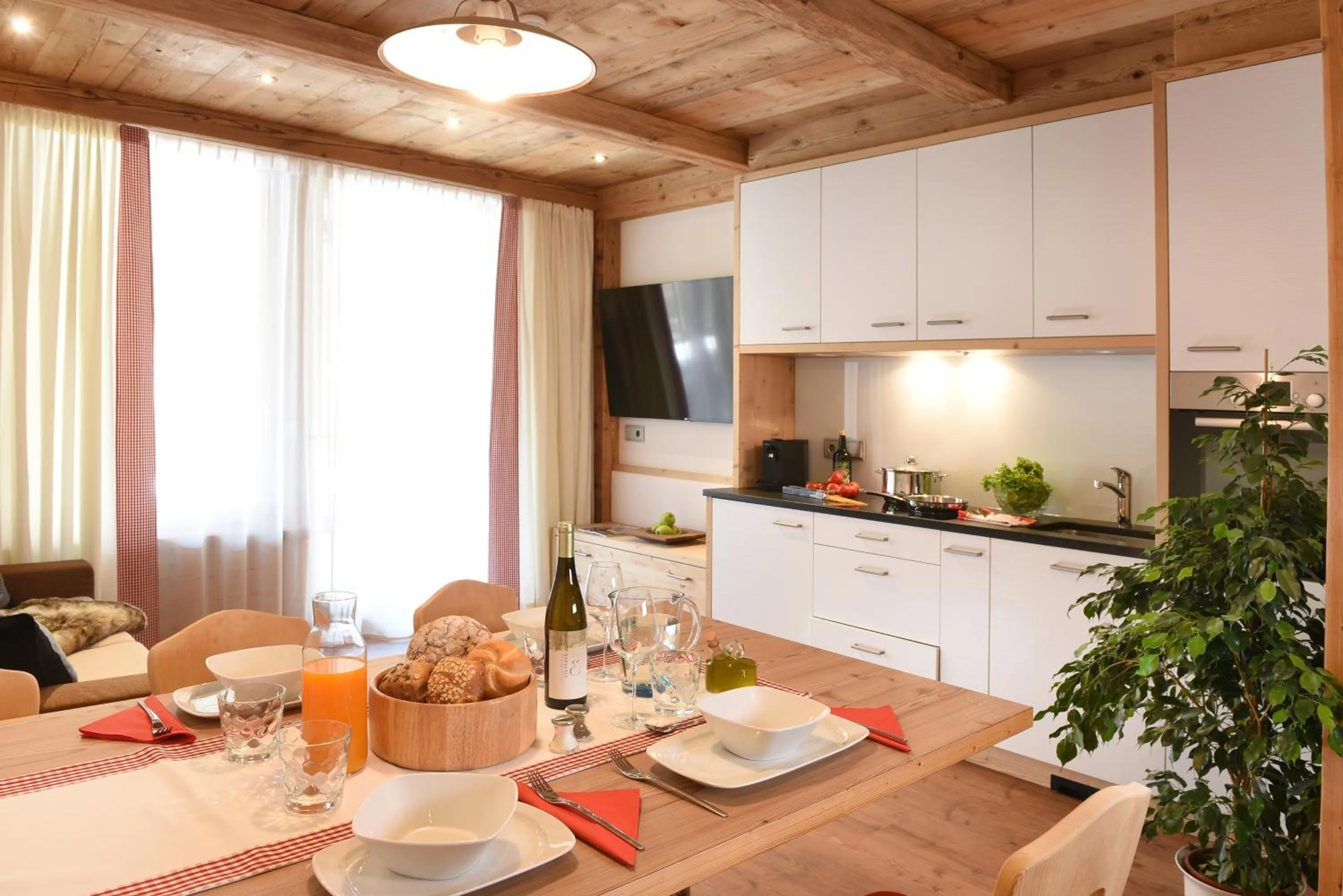 Dining area in Aurina Lodges