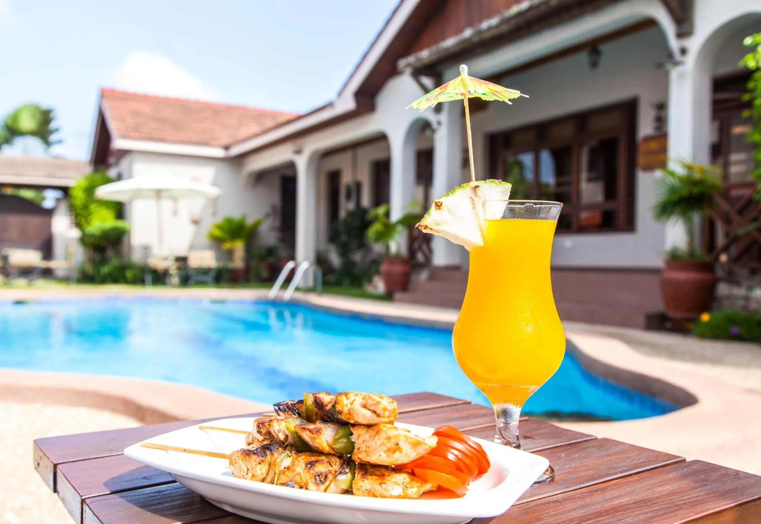 Food close-up in Mahogany Lodge, Cantonments