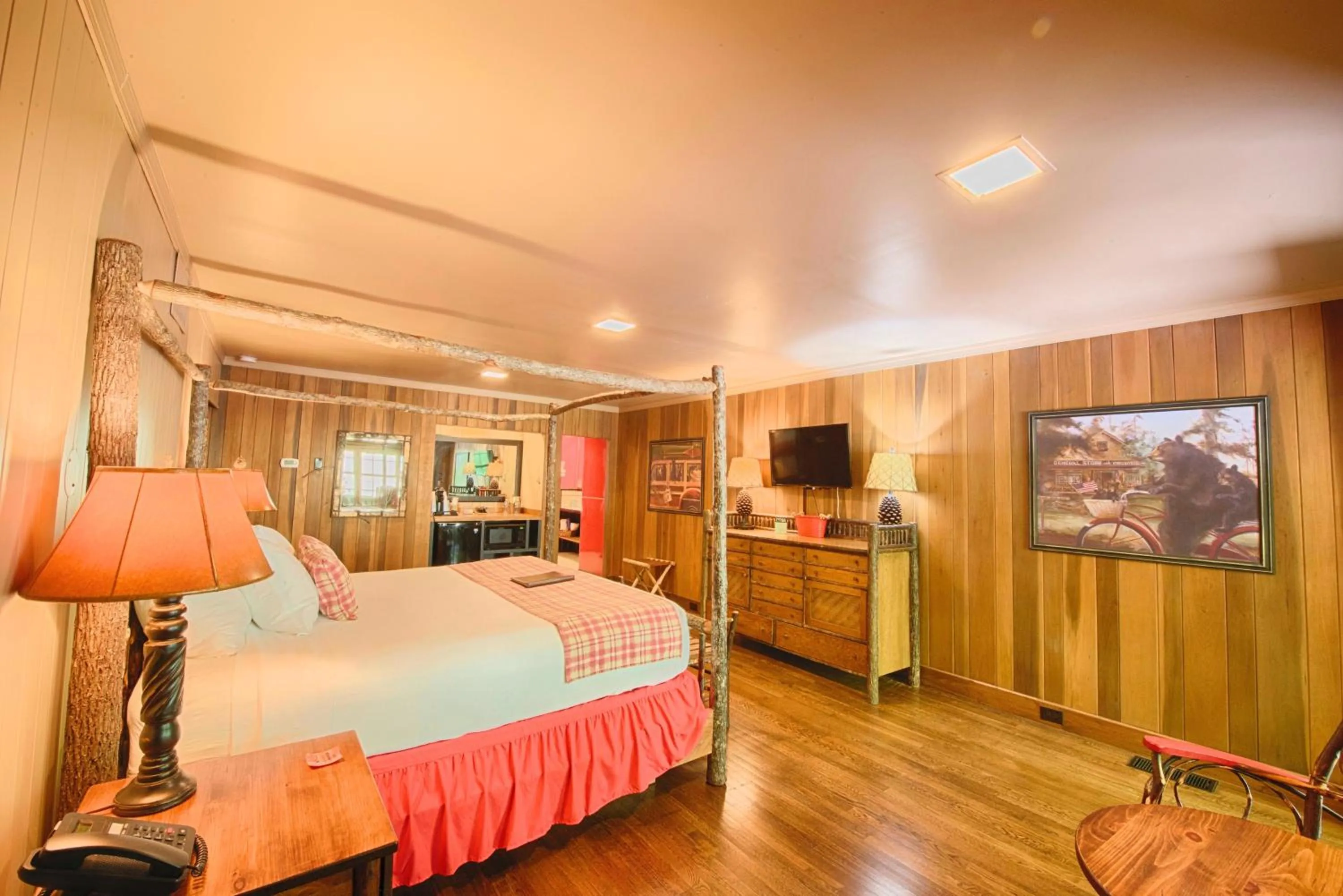 Bed in Historic Tapoco Lodge Resort