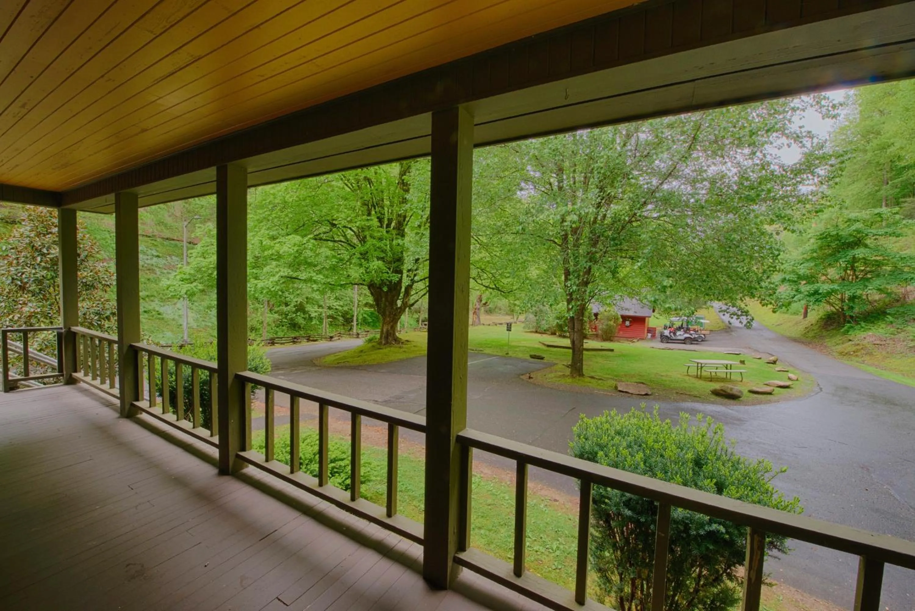 Patio in Historic Tapoco Lodge Resort