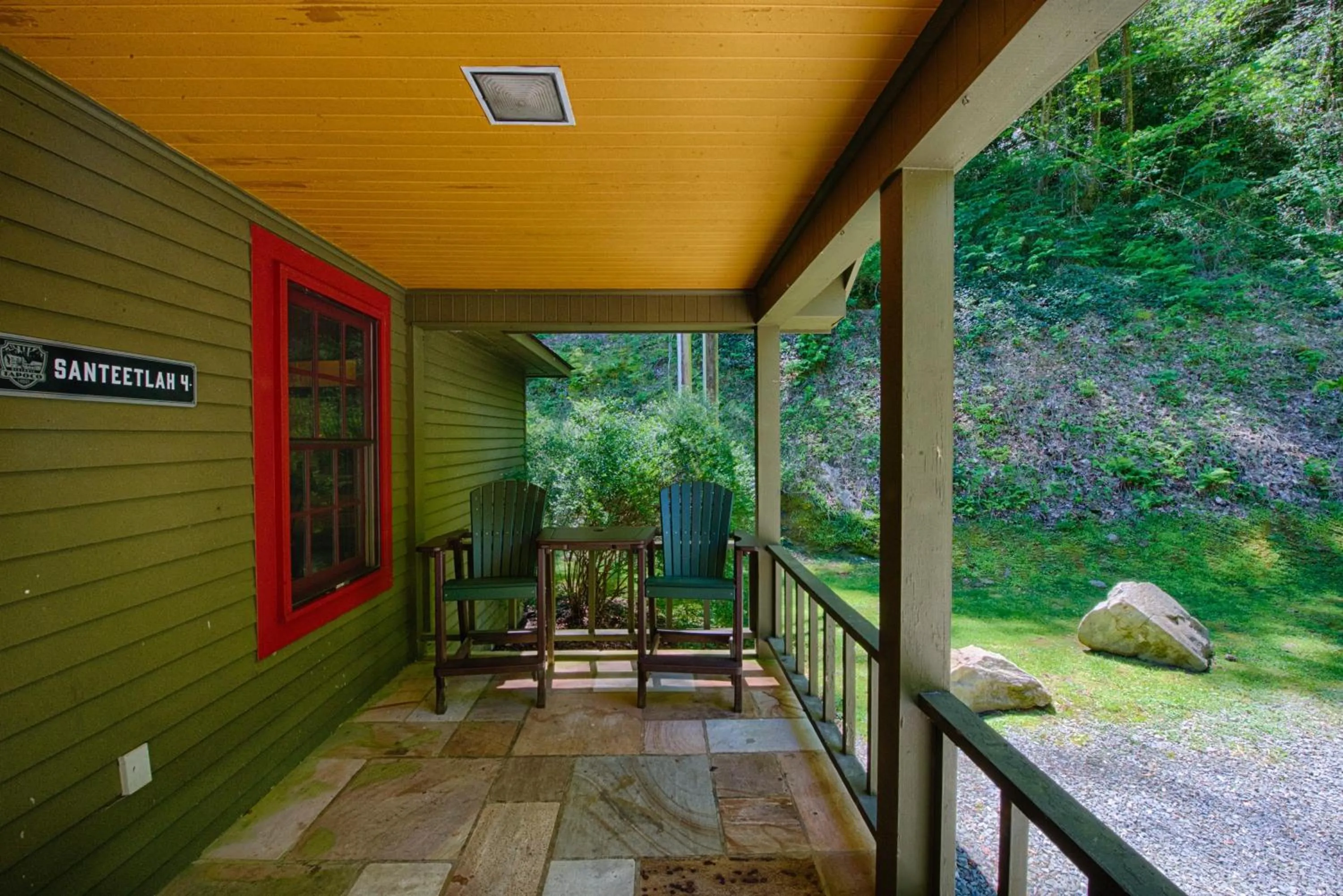 Patio in Historic Tapoco Lodge Resort