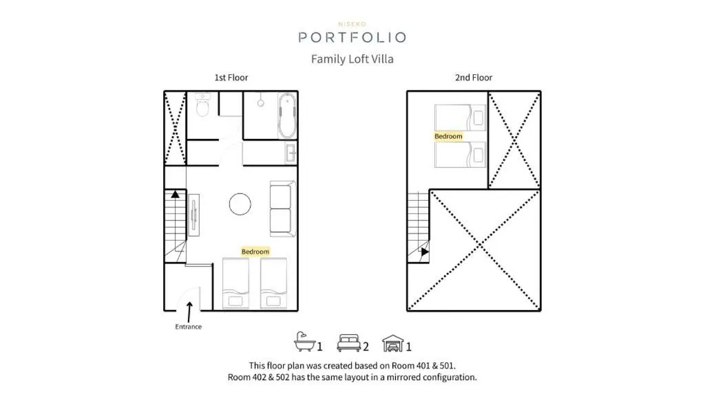 Floor plan in Villa Rusutsu