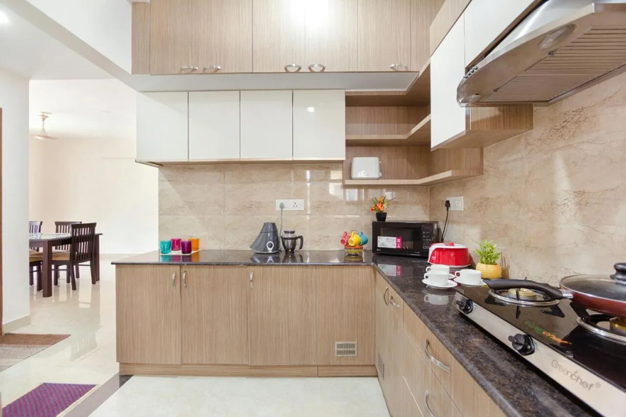 Kitchen or kitchenette in Kolam Serviced Apartments - Adyar.