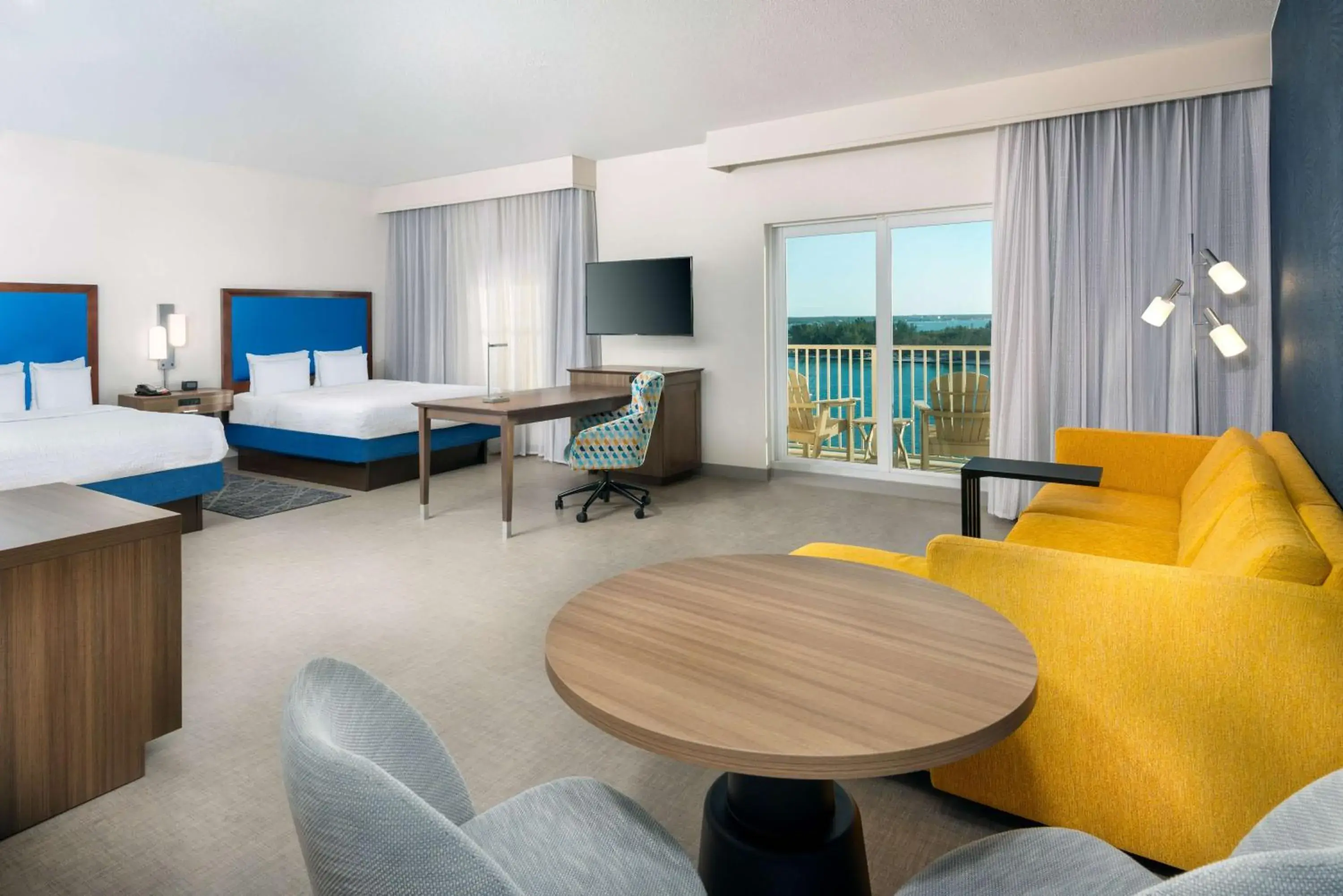 Queen Suite with Two Queen Beds and One Sofa Bed and Beach View - Non-Smoking in Hampton Inn and Suites Clearwater Beach Queen Suite with Two Queen Beds and One Sofa Bed and Beach View - Non-Smoking in Hampton Inn and Suites Clearwater Beach