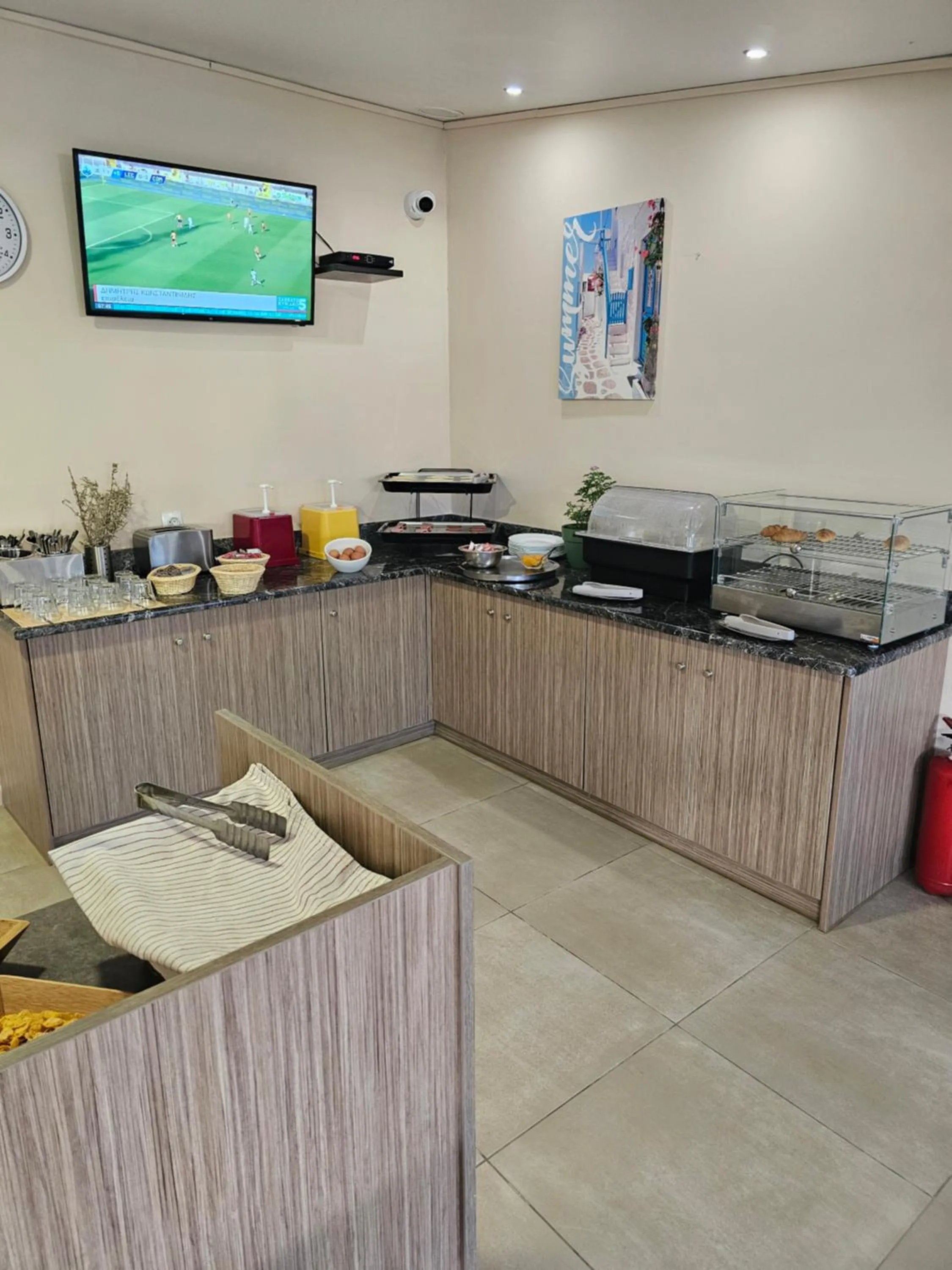 Buffet breakfast in The Santo George Beach Resort