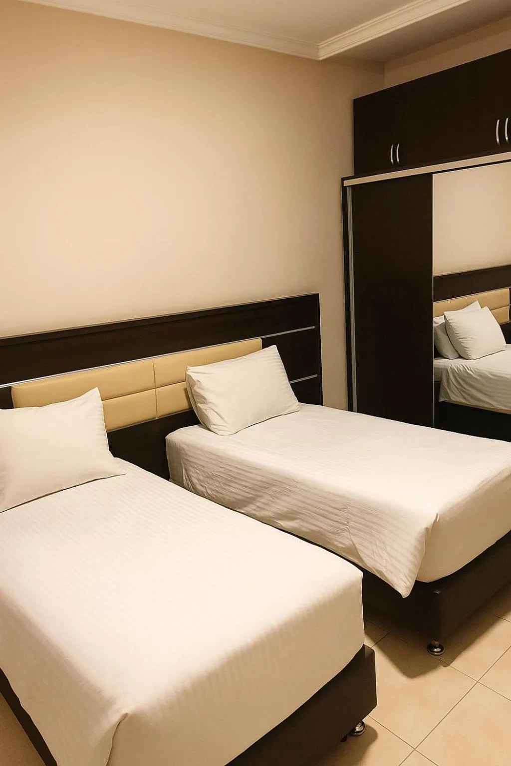 Bed in Panda Hotel Apartments