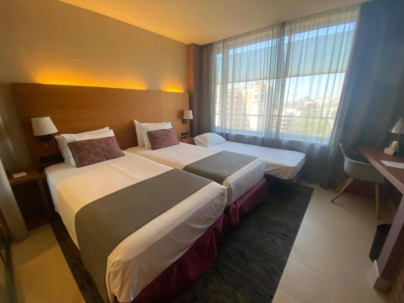 Bed in Hotel Badalona Tower