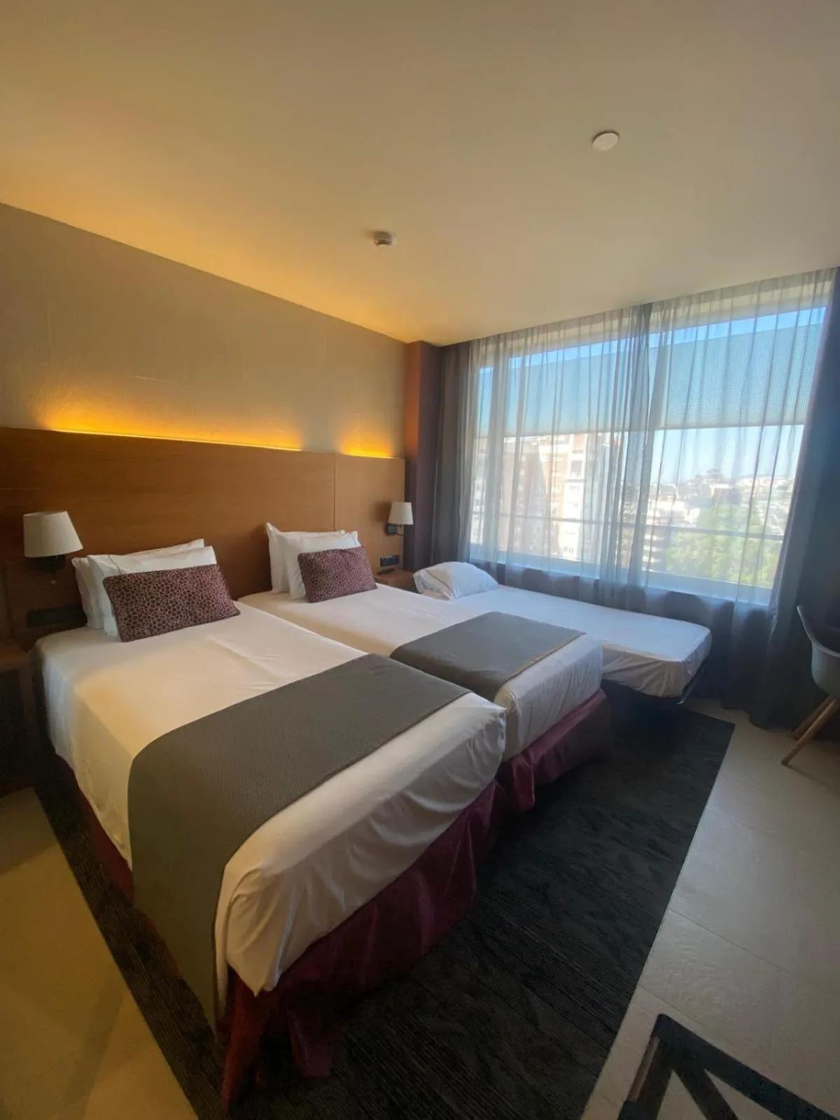 Bed in Hotel Badalona Tower