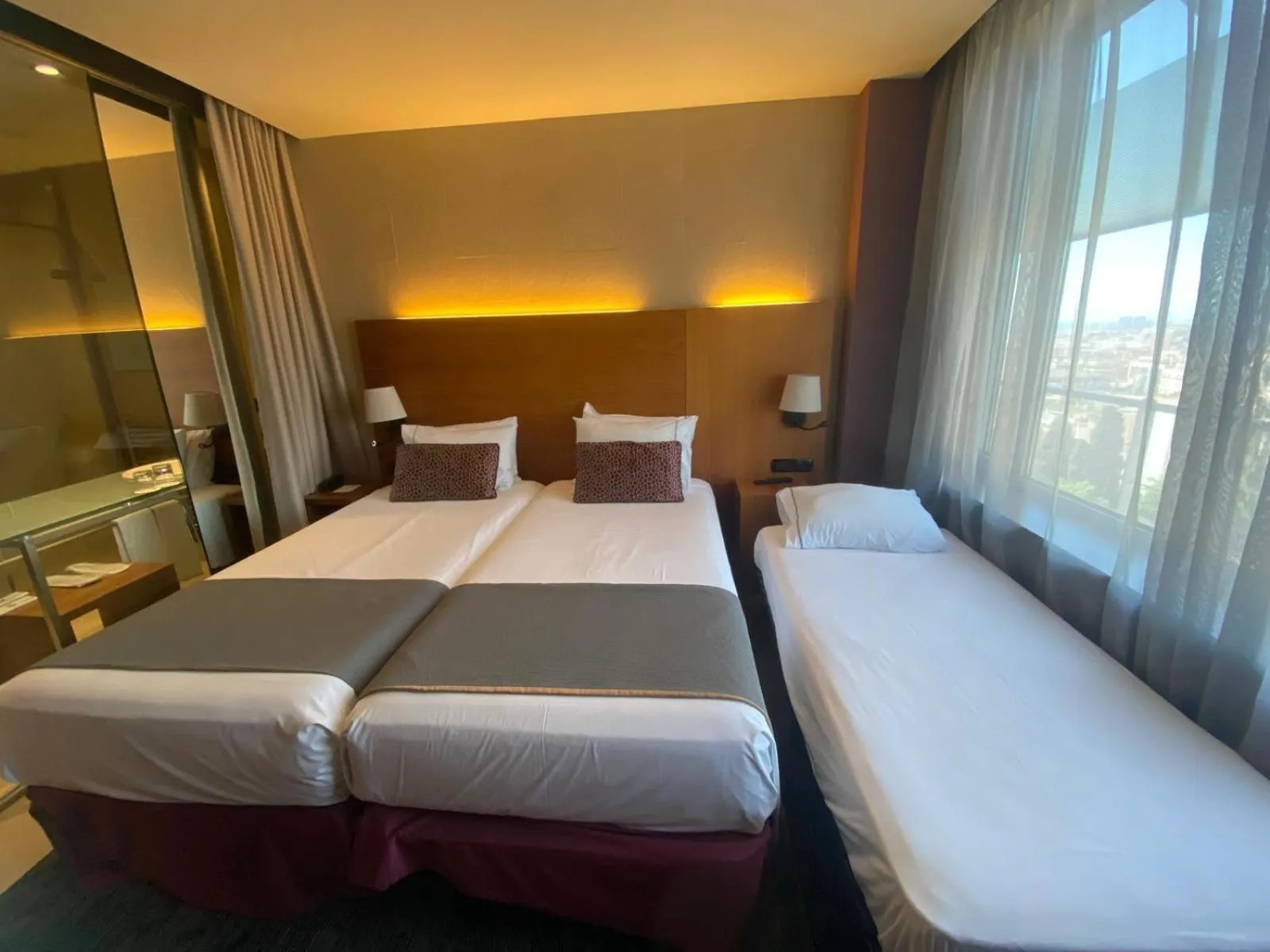 Bed in Hotel Badalona Tower