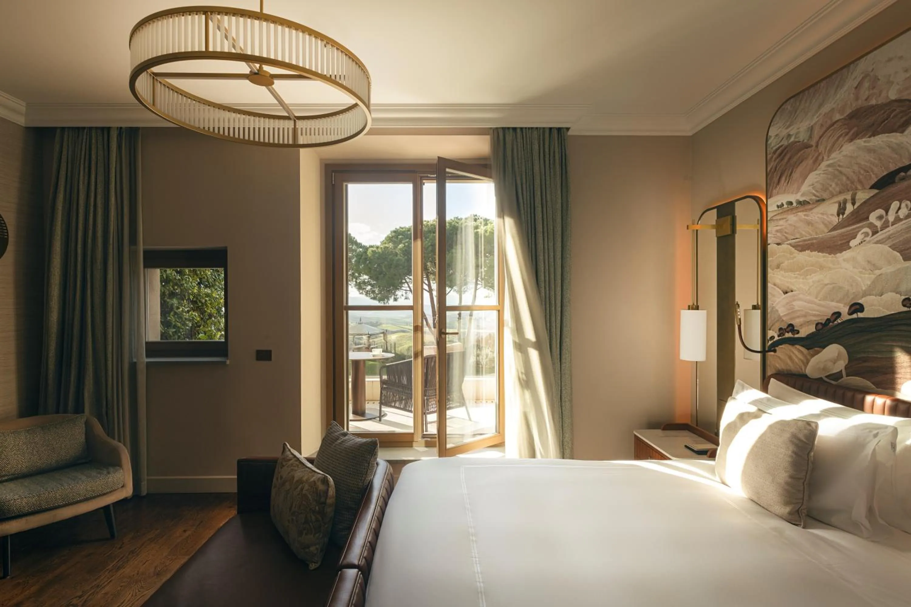 View (from property/room), Bed in Castelfalfi