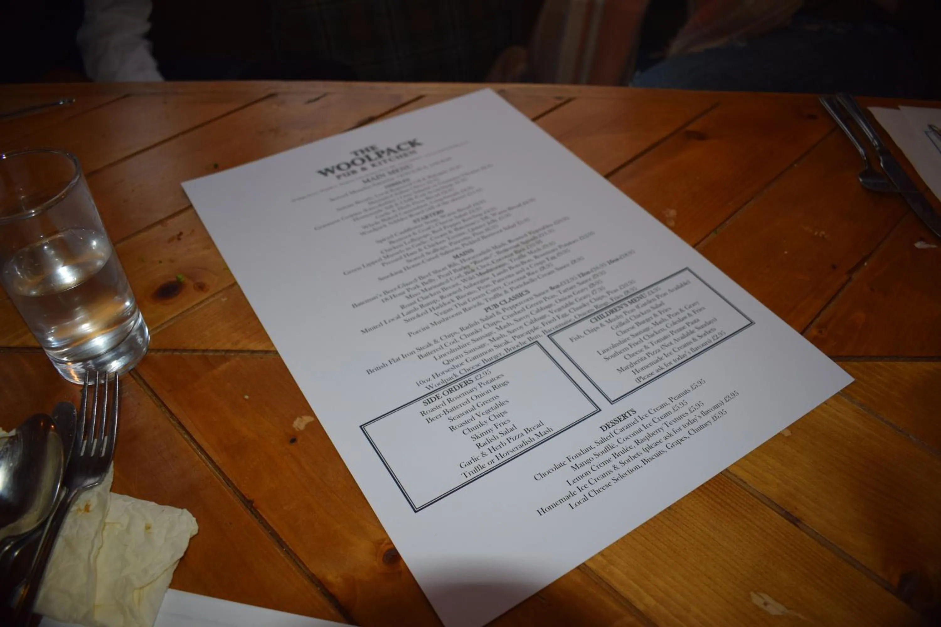 Food and drinks in Woolpack Pub & Kitchen