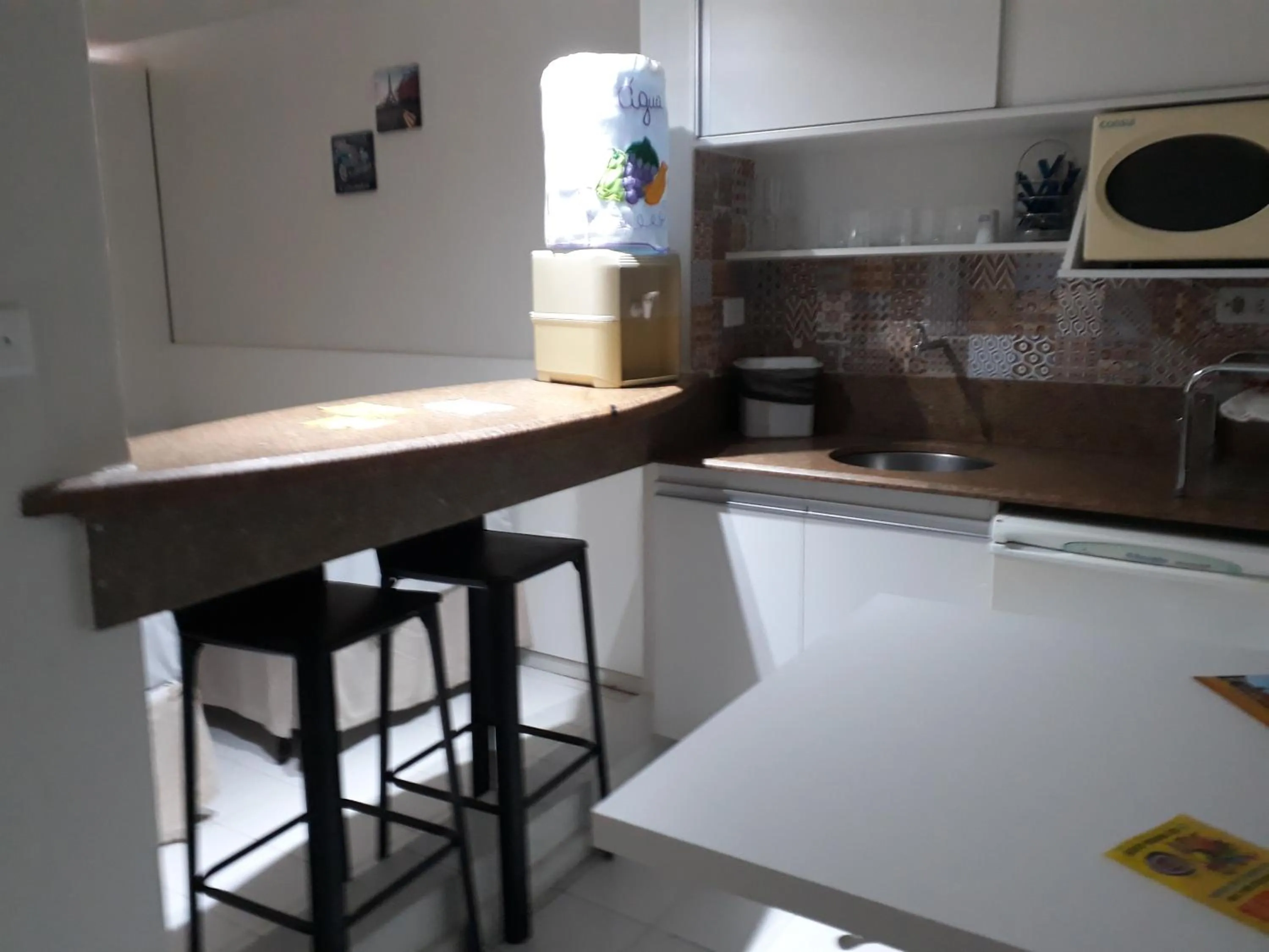 Kitchen or kitchenette in Hotel Victory Business Flat Beira Mar Tambaú