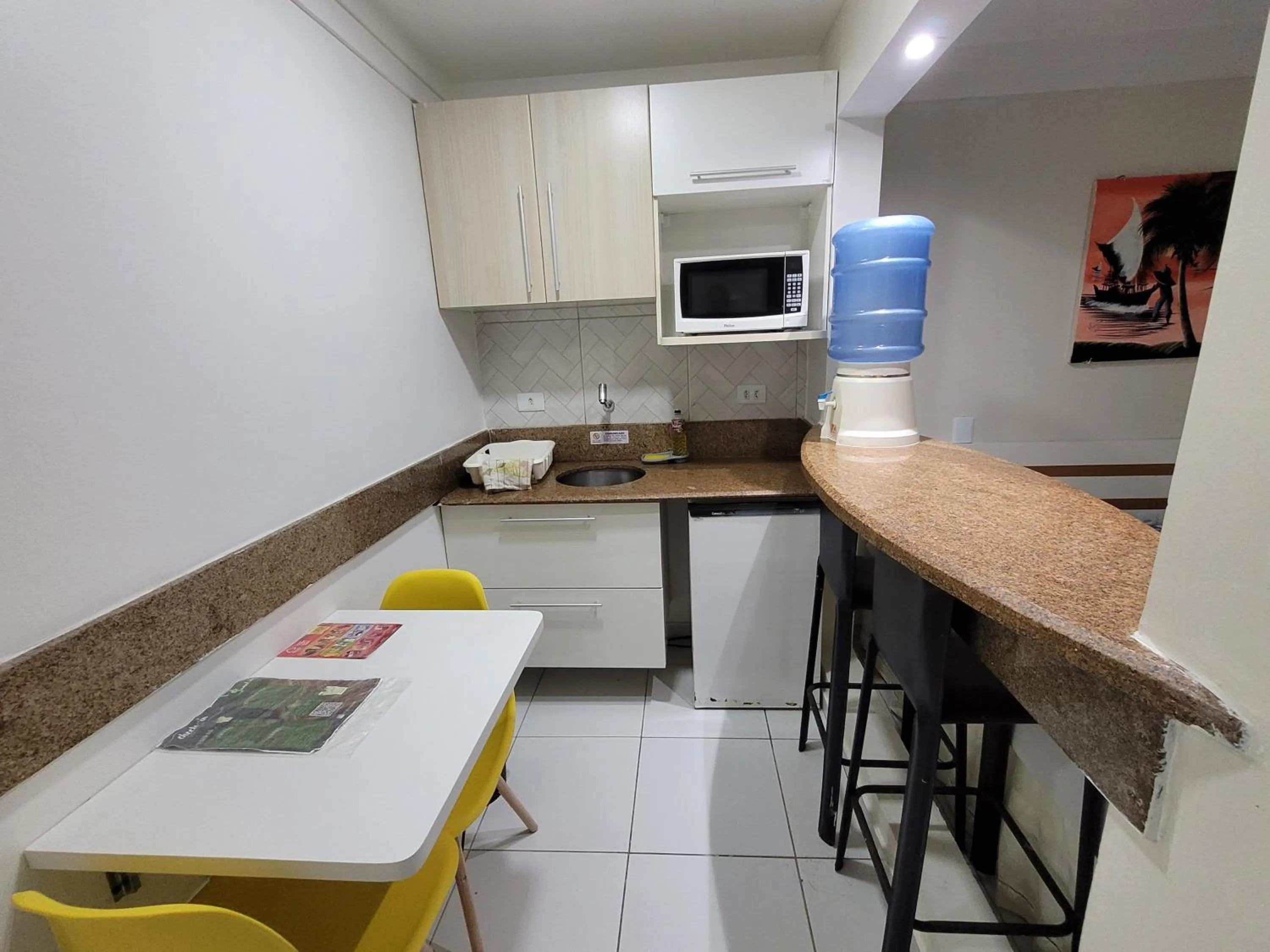 Kitchen or kitchenette in Hotel Victory Business Flat Beira Mar Tambaú