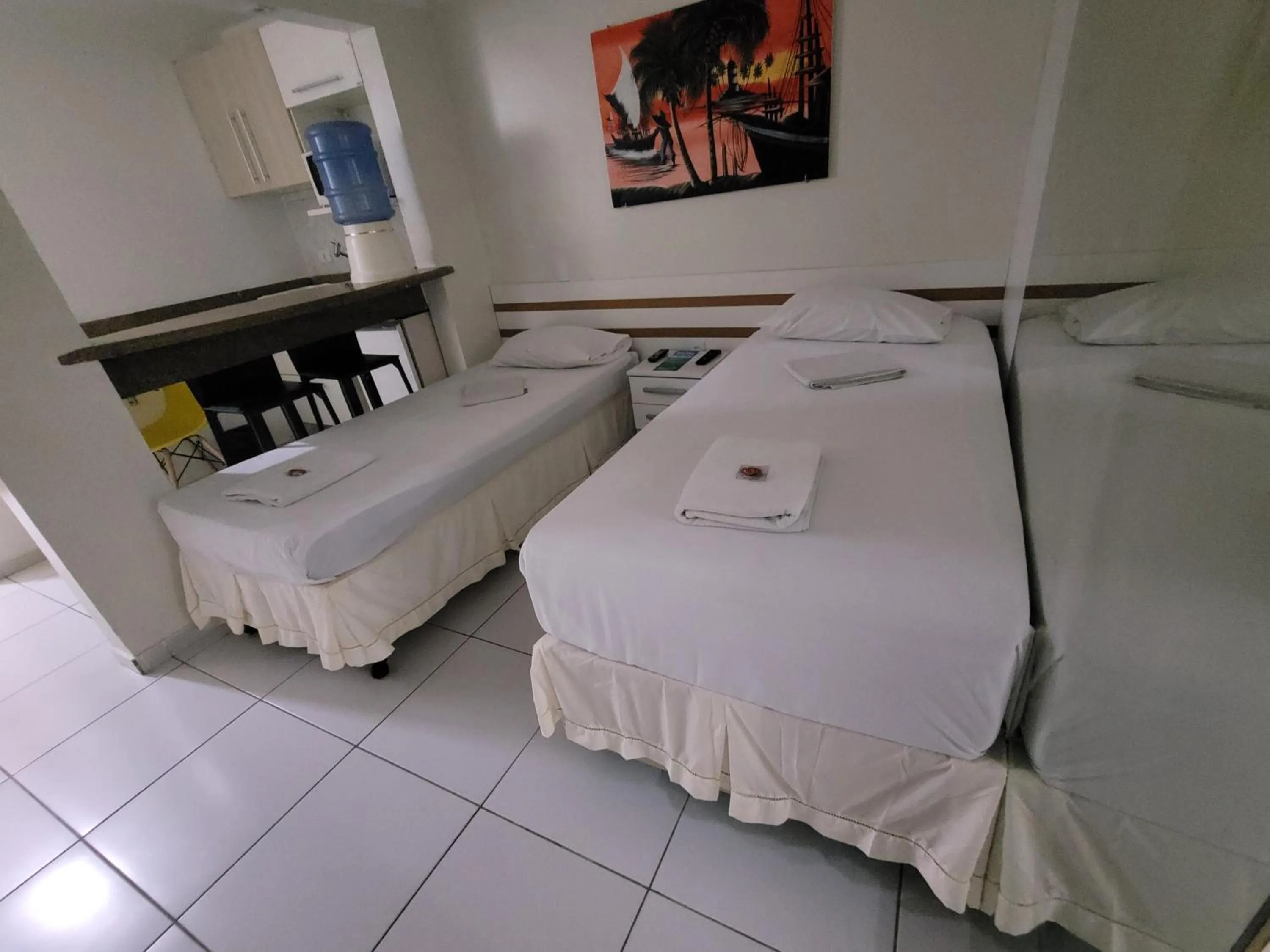 Bedroom, Bed in Hotel Victory Business Flat Beira Mar Tambaú